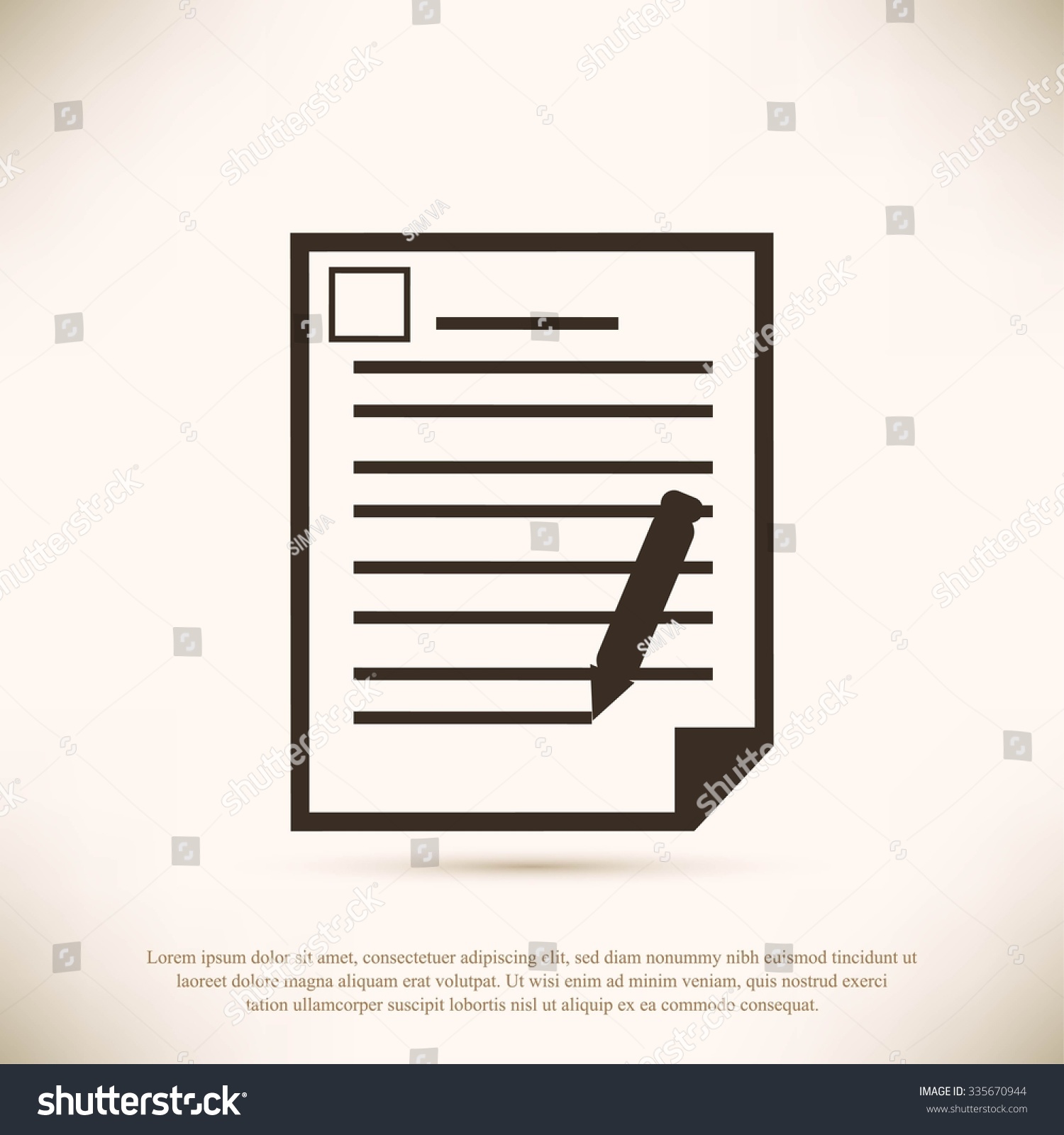 Document Stock Vector (Royalty Free) 335670944 | Shutterstock
