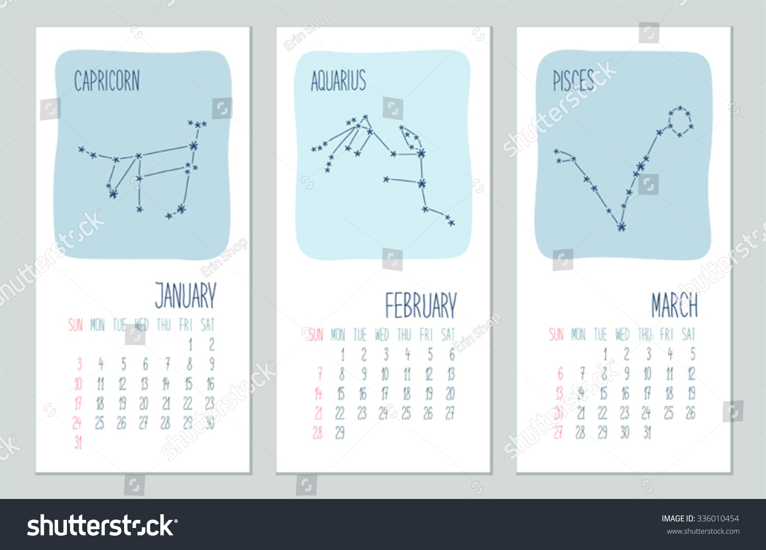 Cute 2016 Calendar Pages Schematic Hand Stock Vector (Royalty Free ...