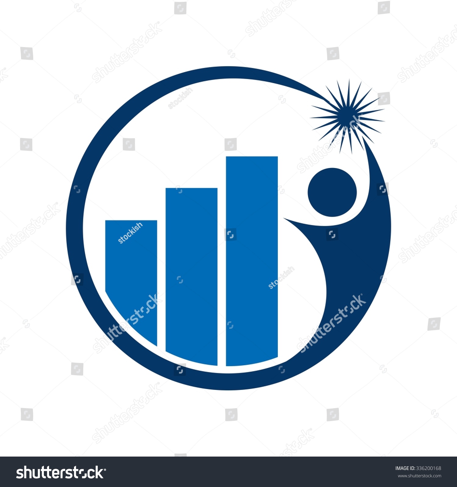 Business Professional Logo Template Bars Chart Stock Vector Royalty