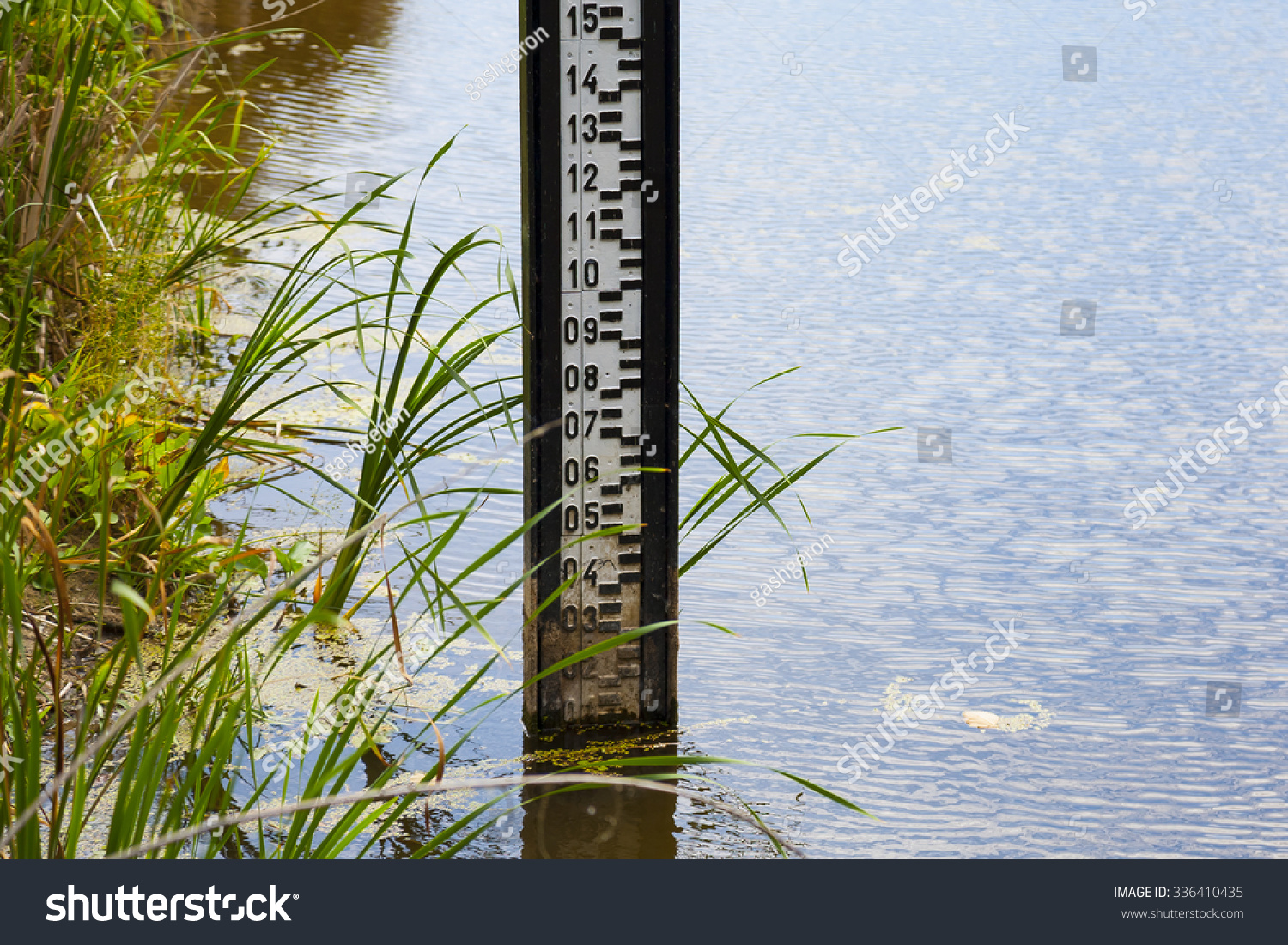 Water Level Measurement Gauge During Drought Stock Photo 336410435 ...