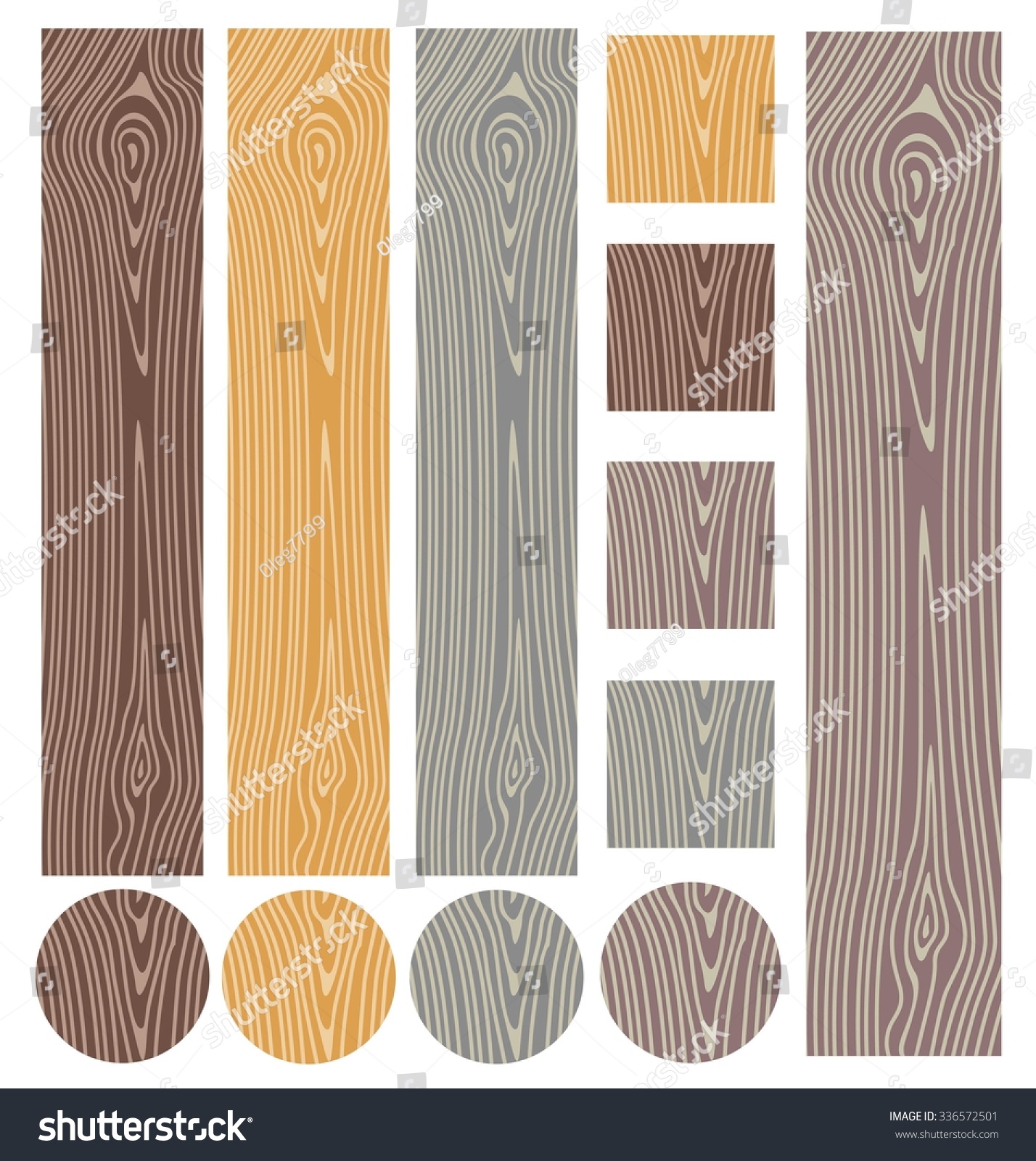 Wood Set Isolated Wood On White Stock Vector (Royalty Free) 336572501 ...