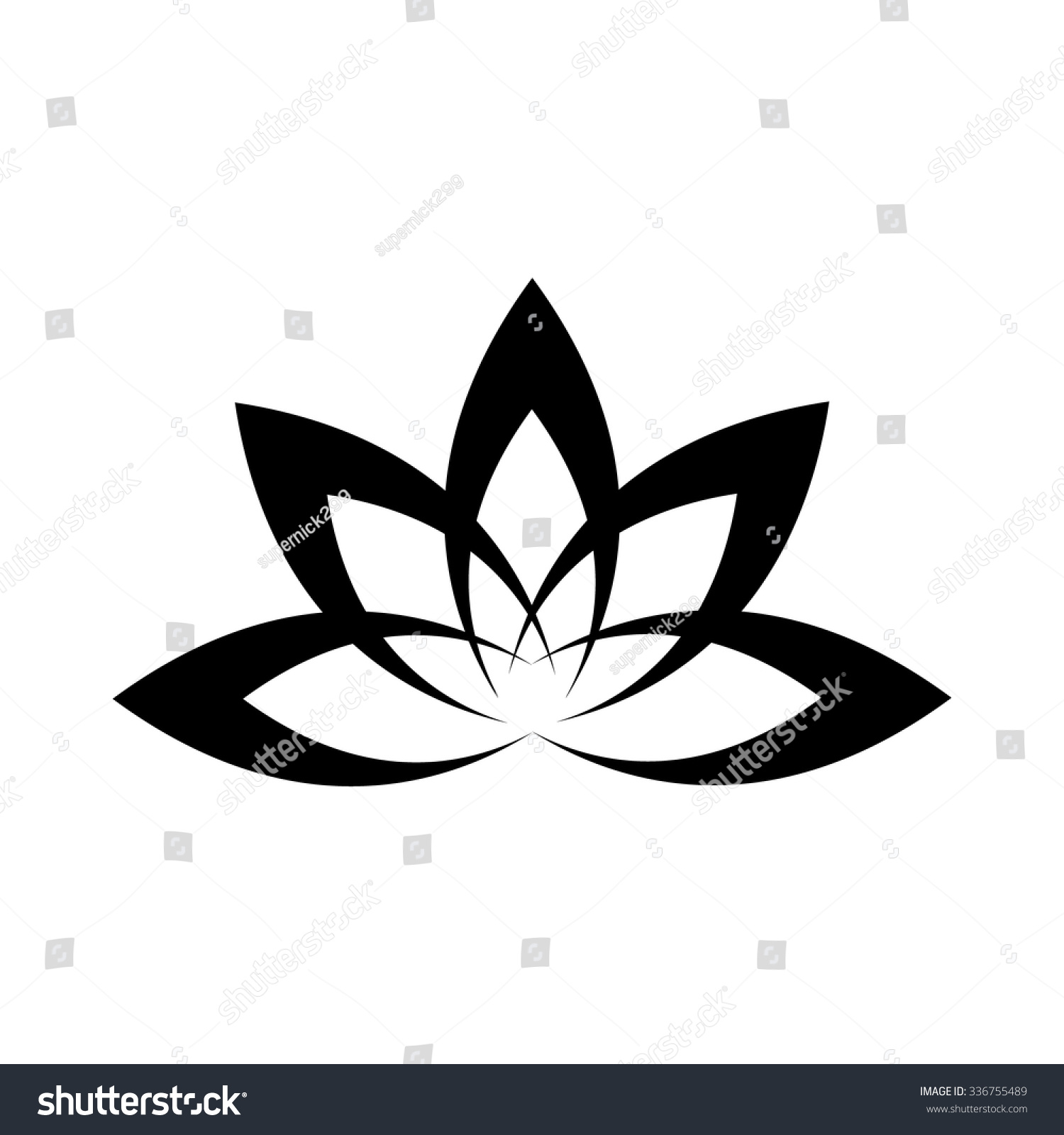 Lotus Flower Vector Stock Vector (Royalty Free) 336755489 | Shutterstock