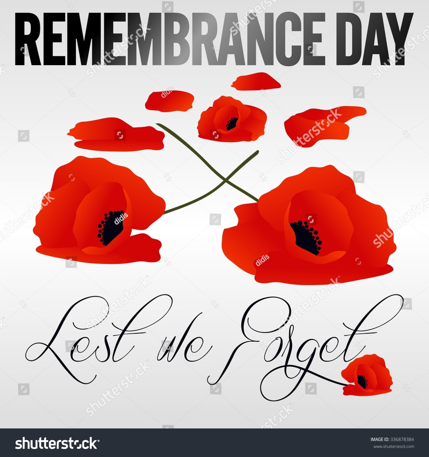 Remembrance Day Vector Template Stock Vector (Royalty Free) 336878384 ...