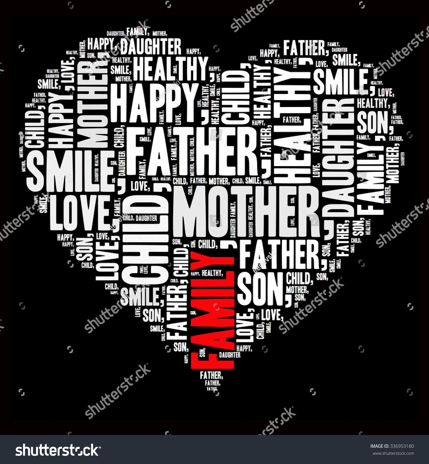 Family Illustration Word Cloud Concept Stock Illustration 336953180 ...