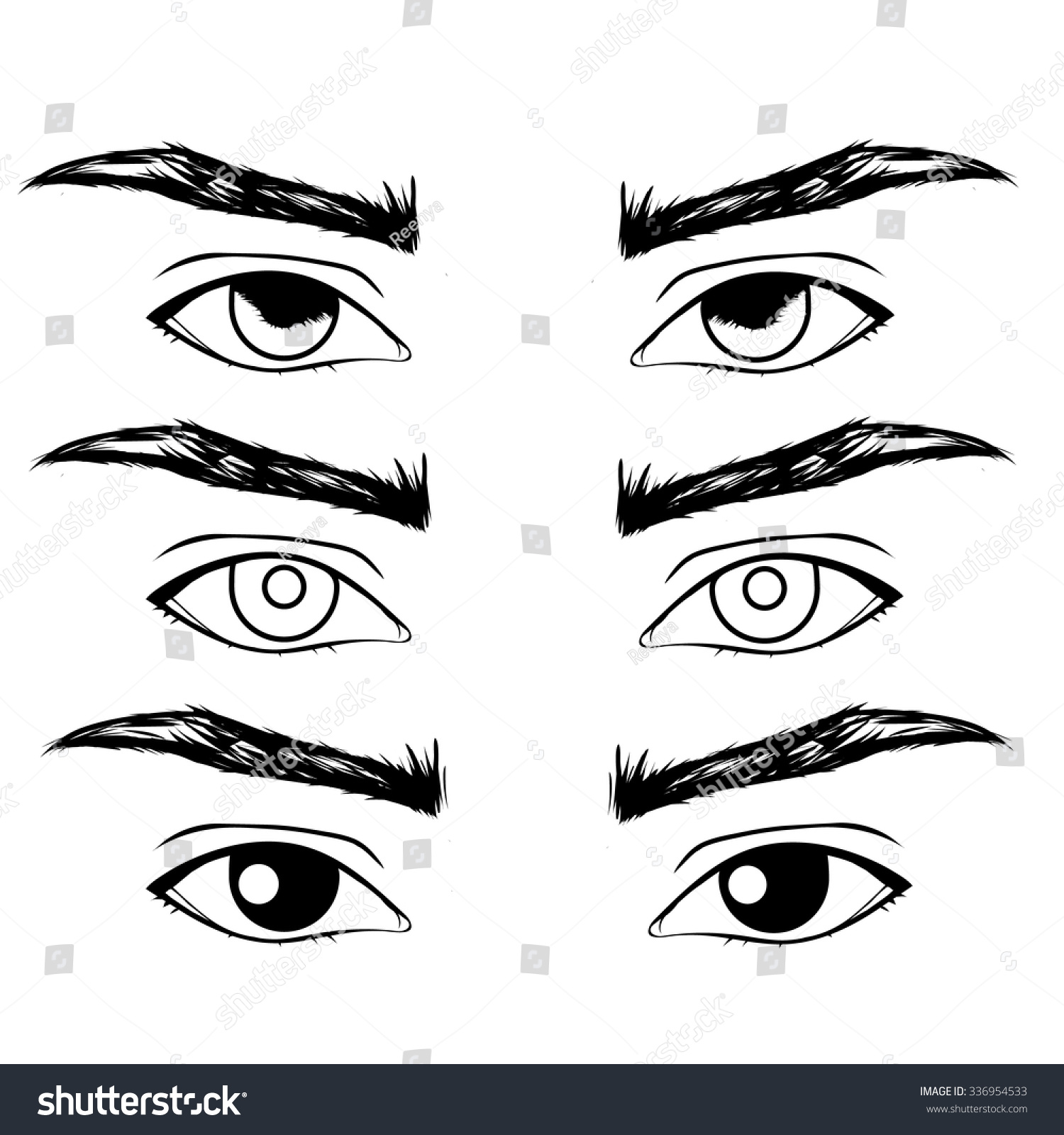 Глаза мужские вектор