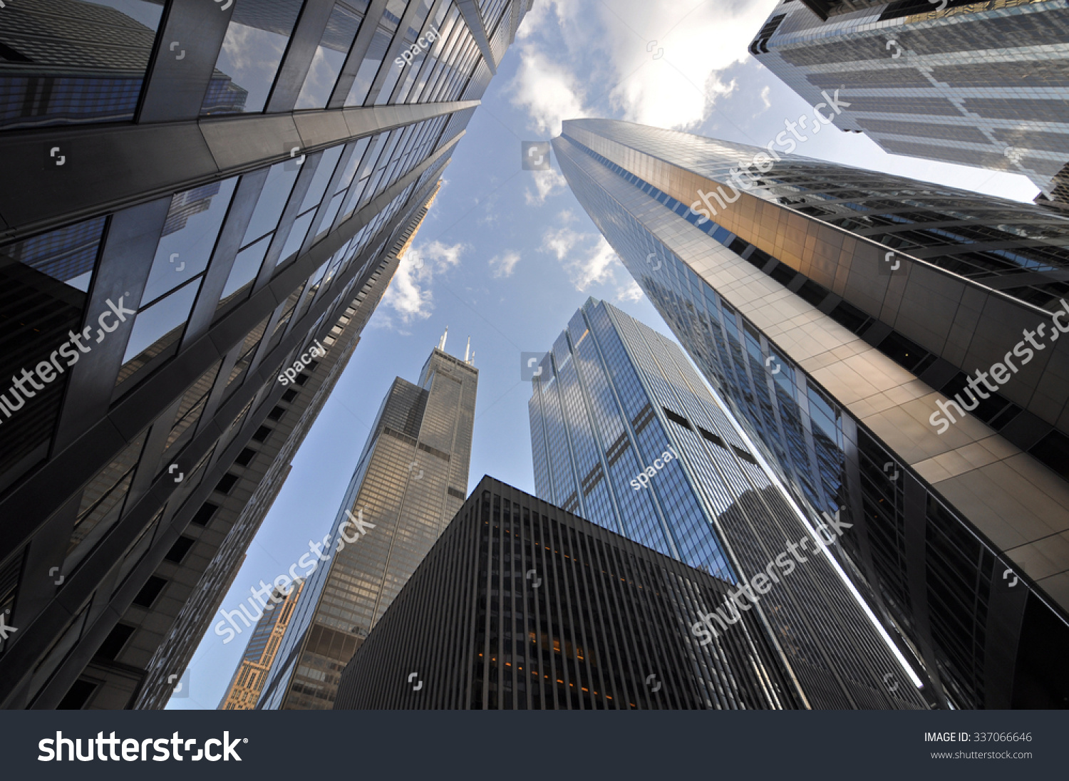 Chicago Downtown Chicagos Skyscrapers Il Usa Stock Photo 337066646 ...