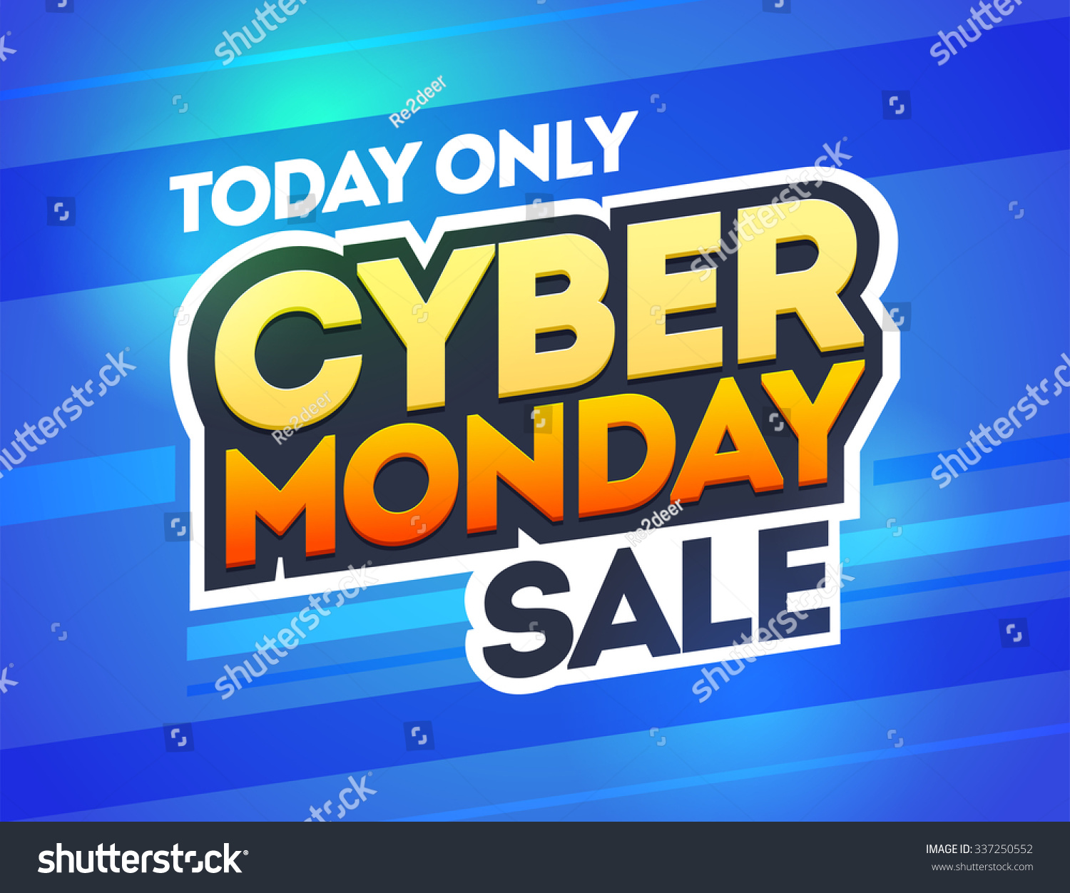 Blue Background Text Cyber Monday Vector Stock Vector (Royalty Free ...