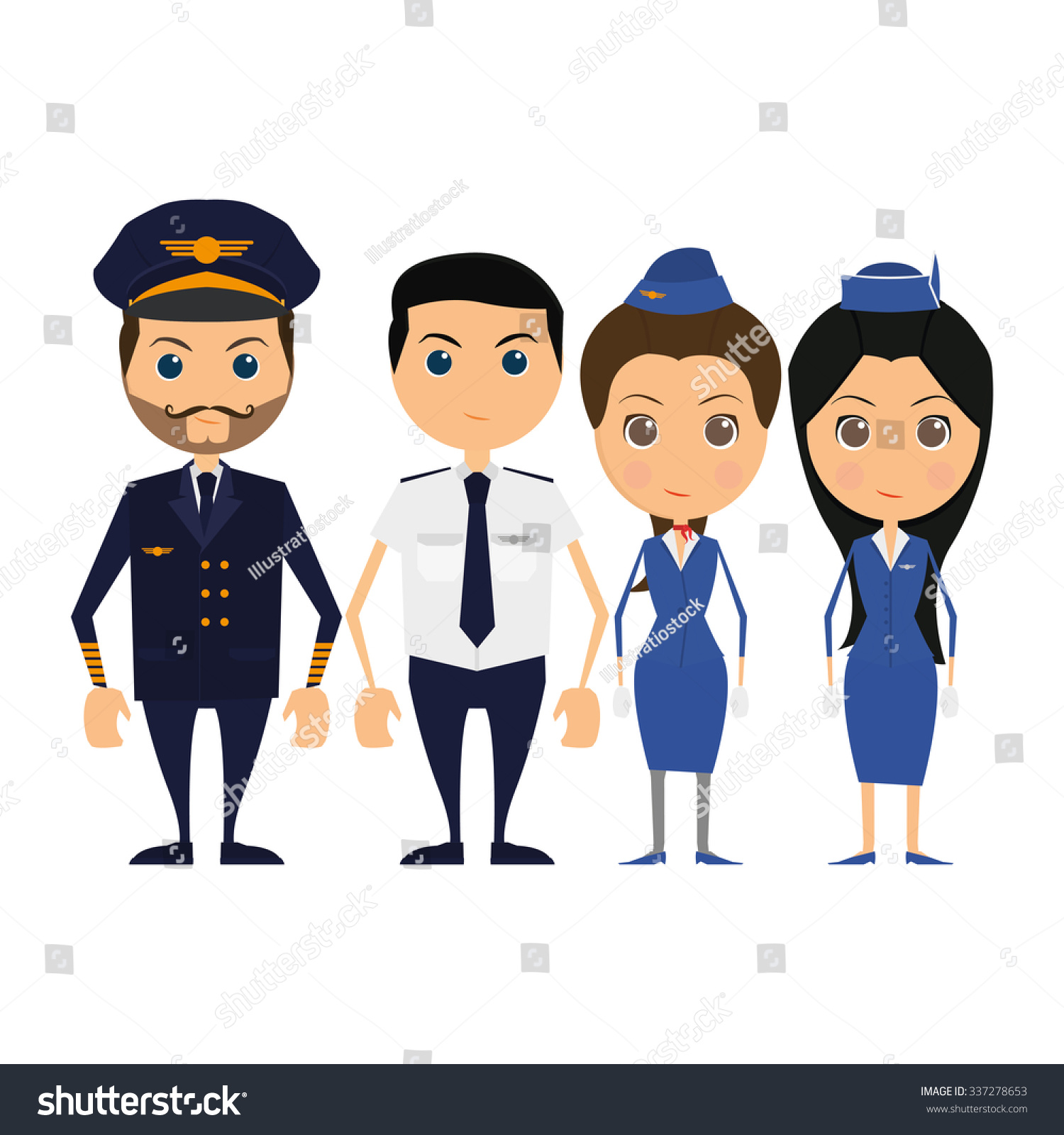 Set People Different Jobs On White Stock Vector (Royalty Free ...