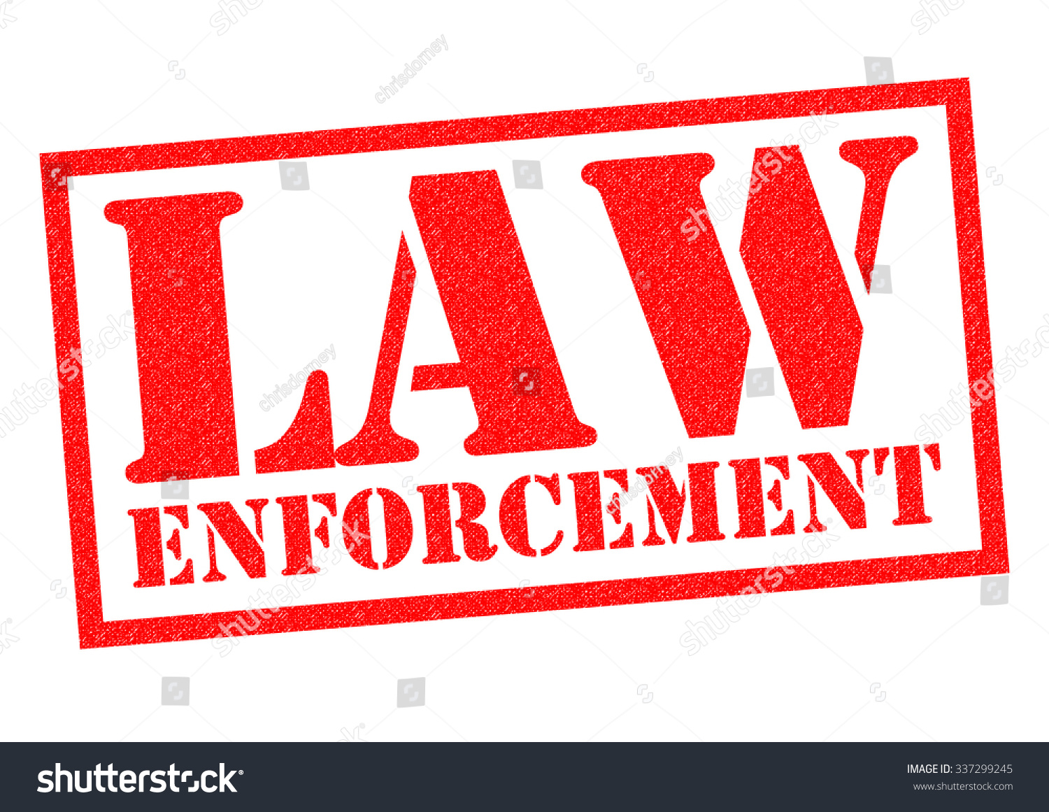 Law Enforcement Red Rubber Stamp Over Stock Illustration 337299245 