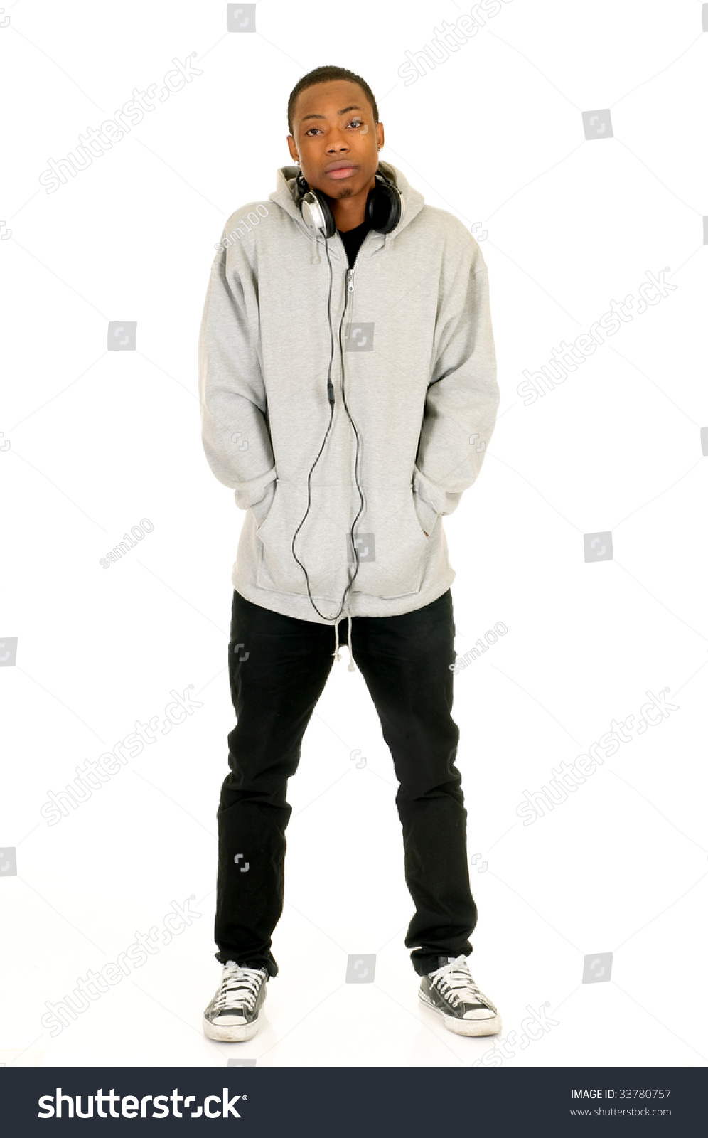 Handsome Youngster Black African American Teenager Stock Photo 33780757 ...