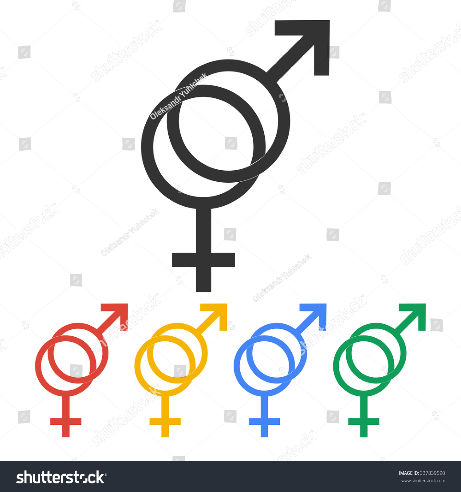Male Female Sex Symbol Illustration Stock Illustration 337839590