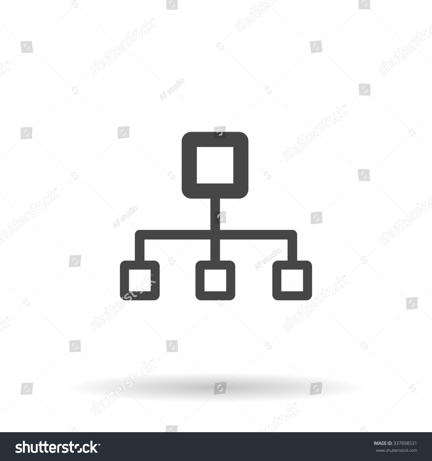 Network Block Diagram Icon Vector Stock Vector (Royalty Free) 337898531 ...