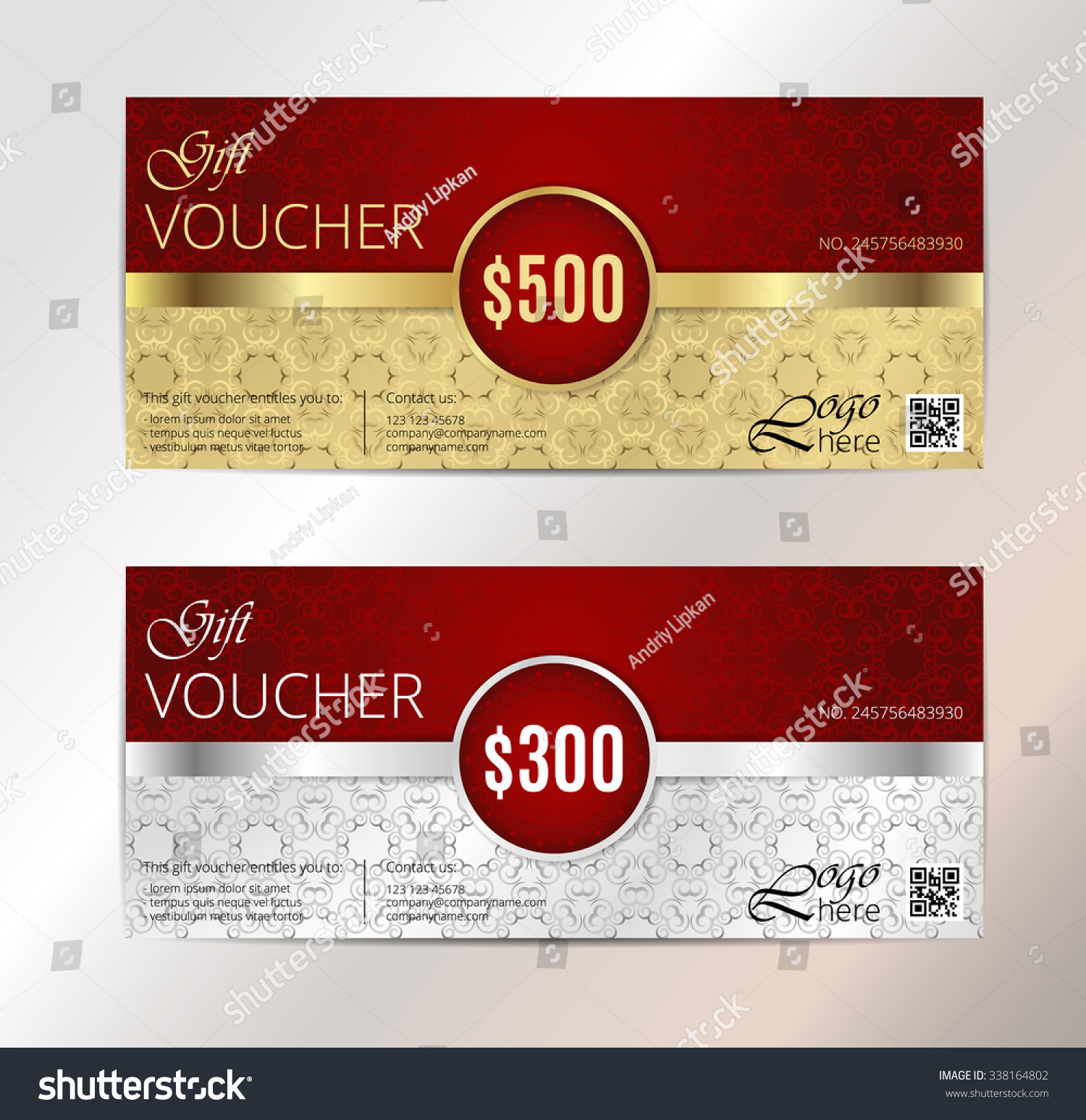 Gold Vip Club Card Voucher Template Stock Vector (Royalty Free ...