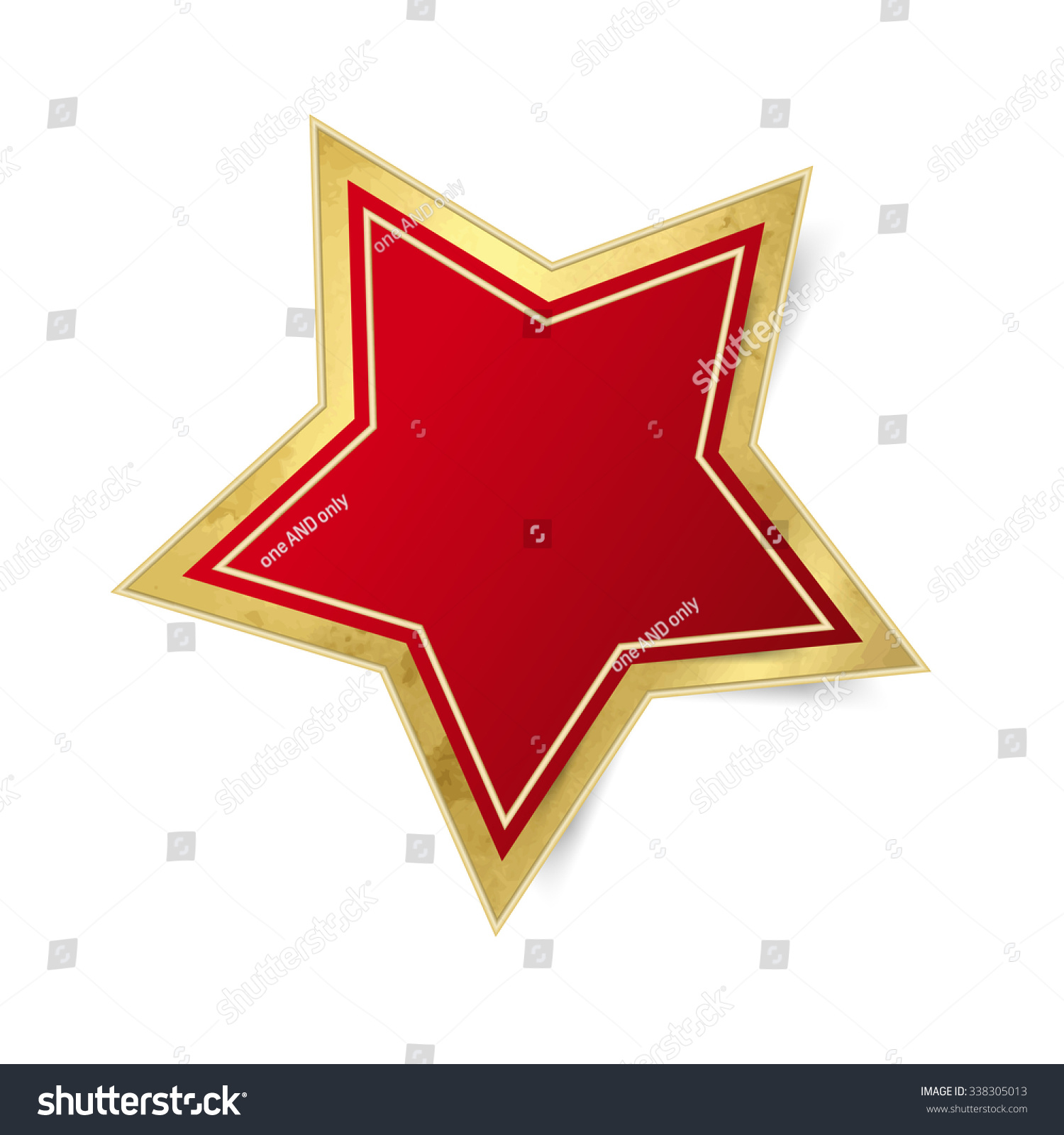 Single Red Star Christmas Decoration Isolated Stock Vector Royalty Free 338305013 Shutterstock 0327