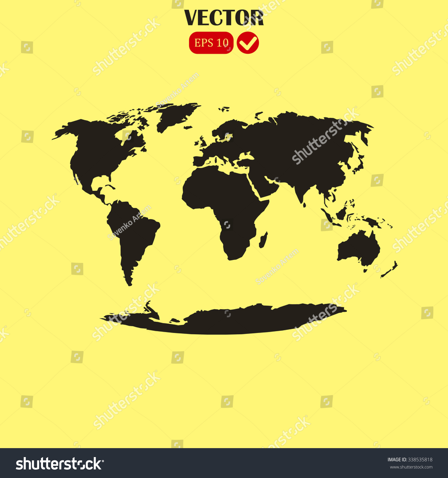 Earth Map Stock Vector Royalty Free 338535818 Shutterstock 5695