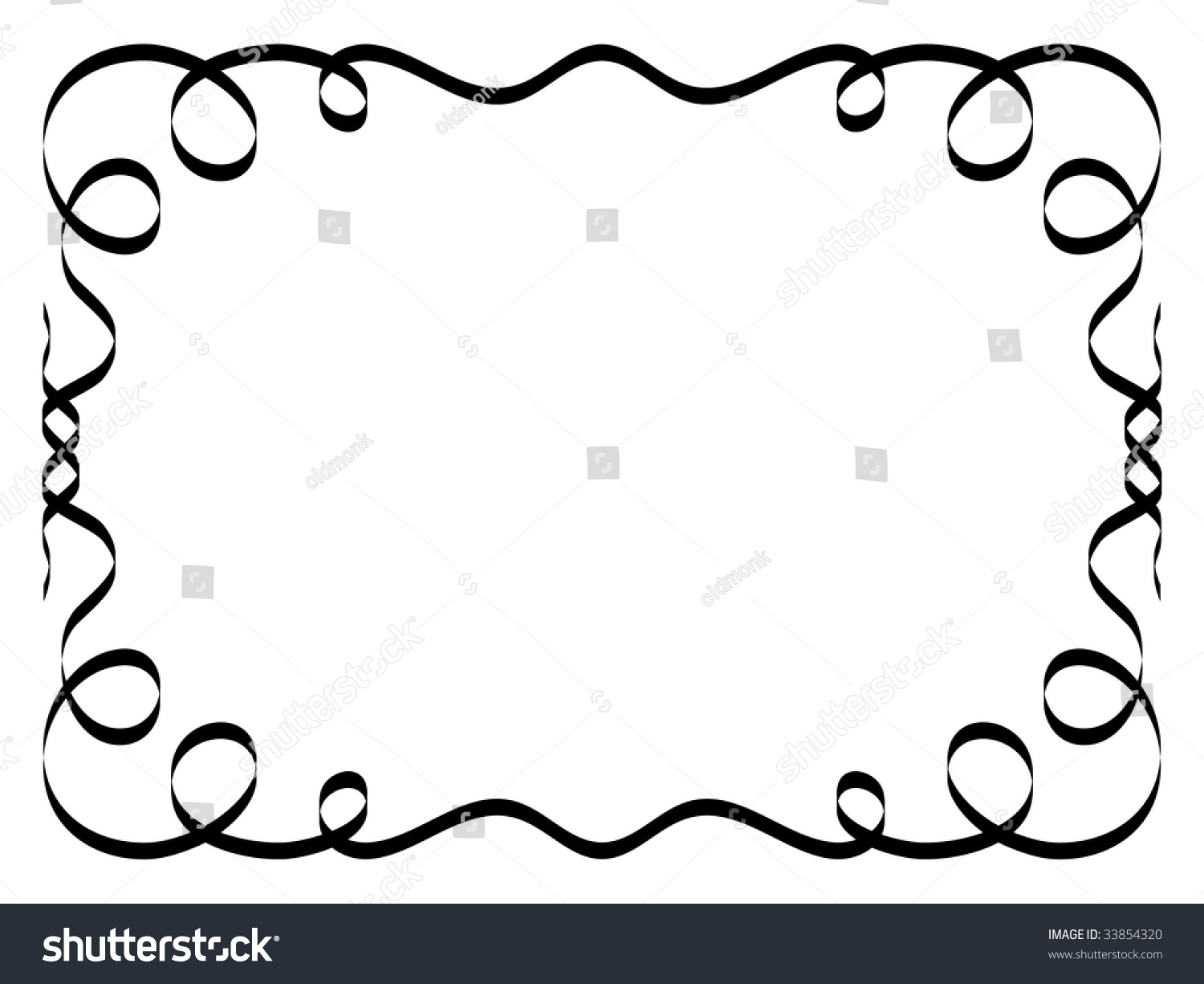 Ribbon Frame Vector Illustration Stock Vector Royalty Free Shutterstock