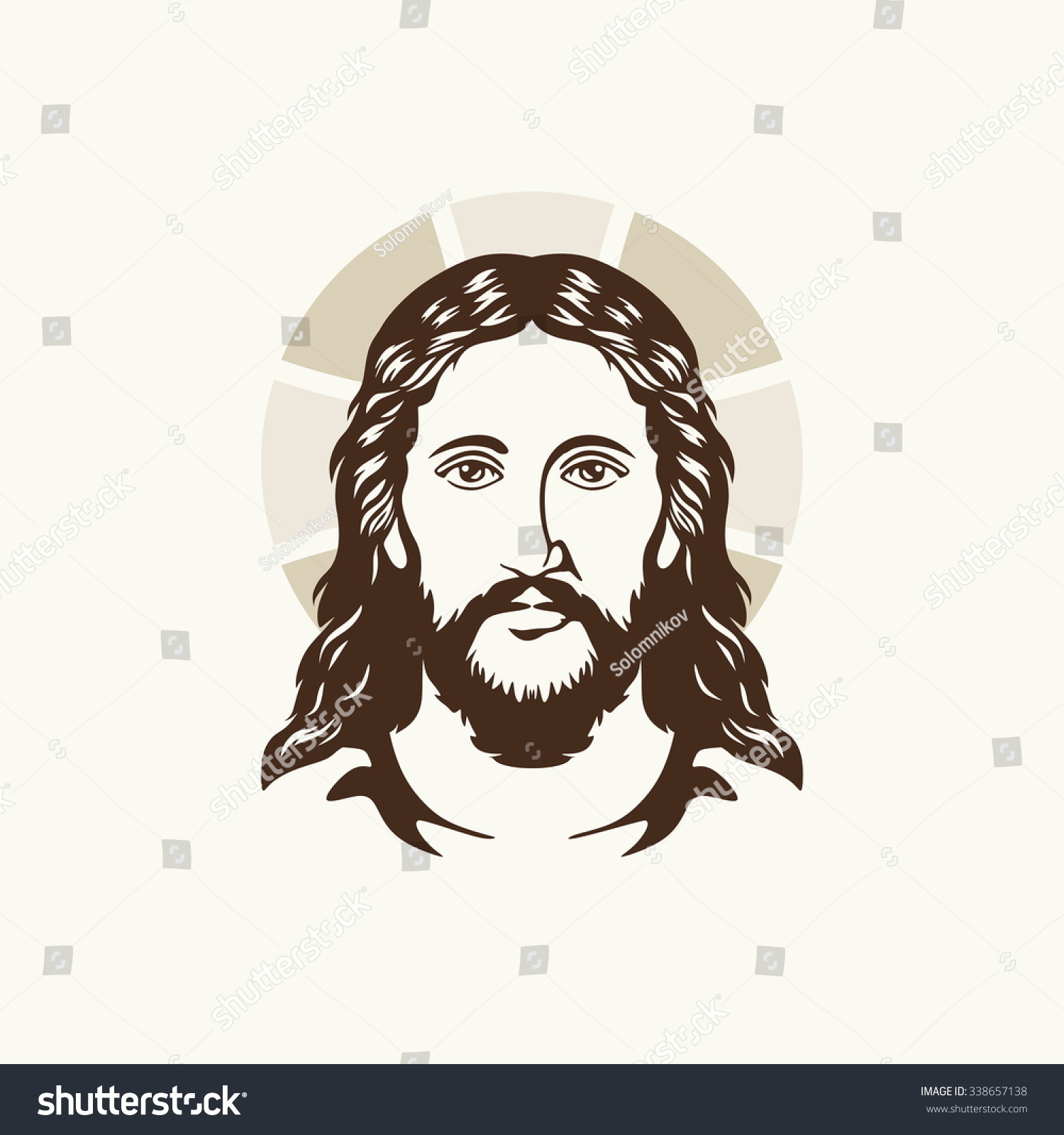 Holy Jesus Christ Stock Vector (Royalty Free) 338657138 | Shutterstock