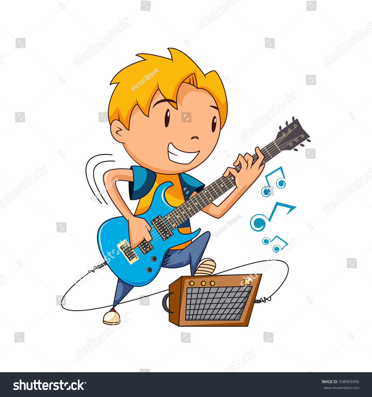 Мальчик с гитарой рисунок