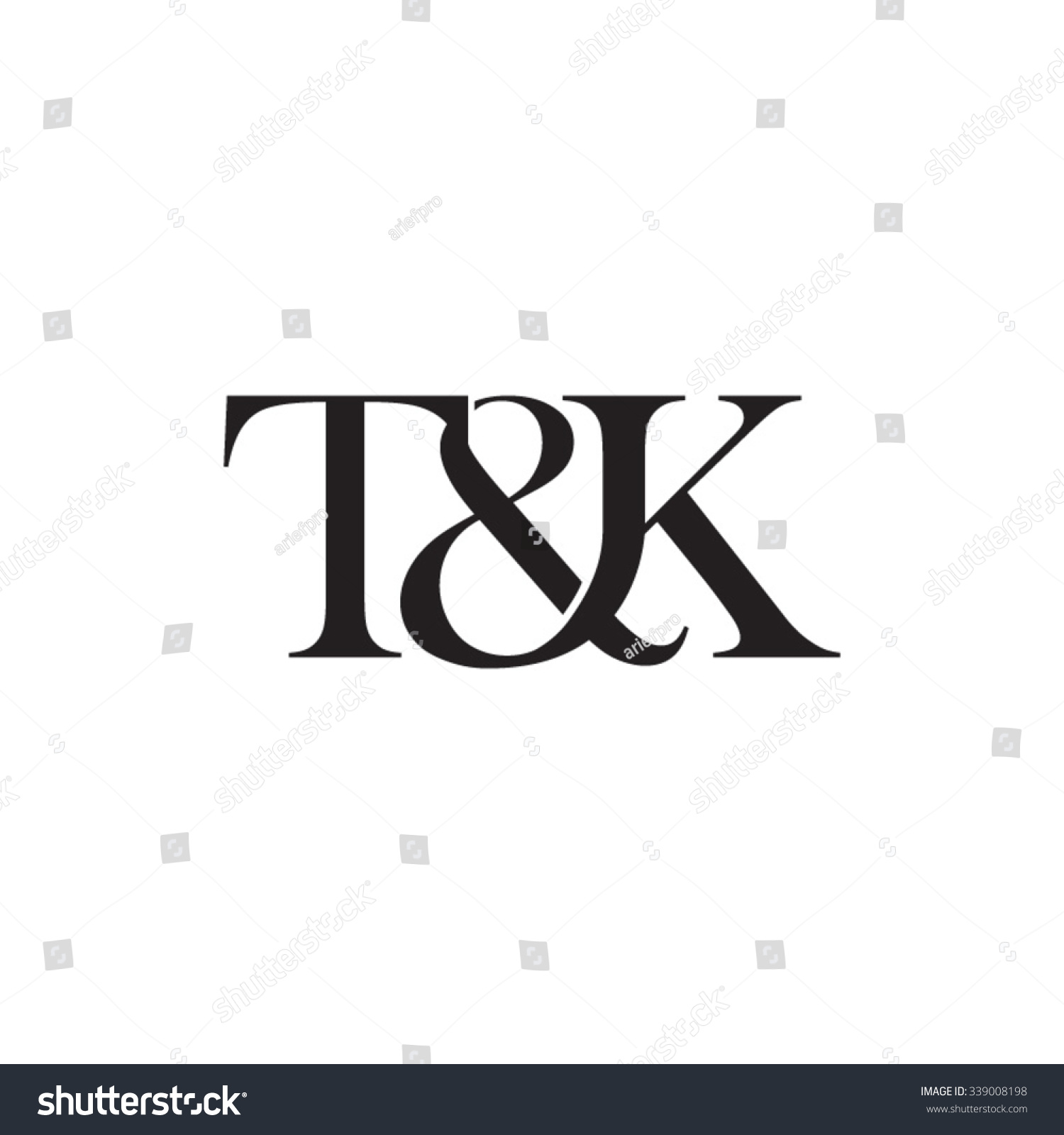 Tk Initial Logo Ampersand Monogram Logo Stock Vector (Royalty Free ...