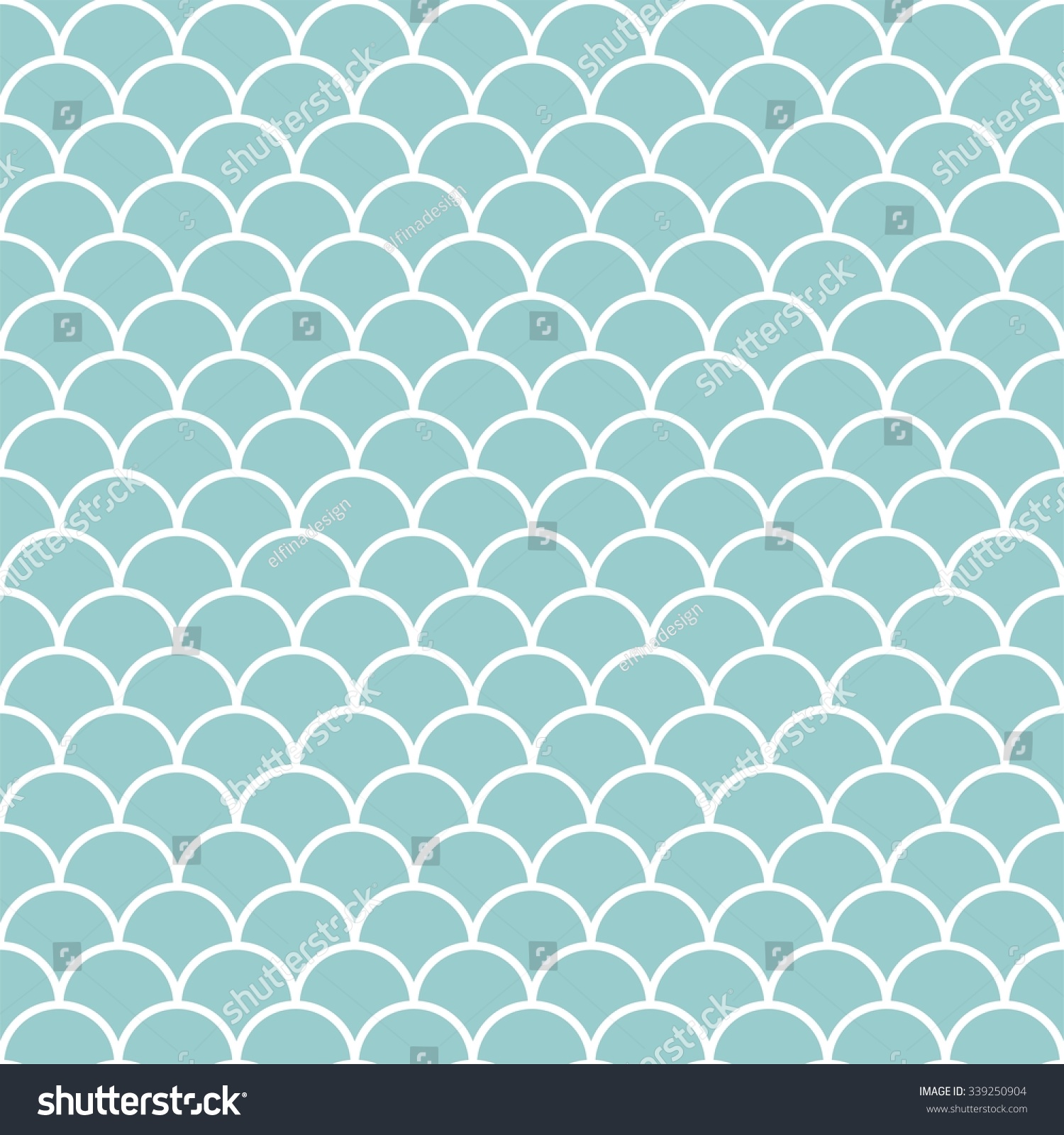 Teal White Scales Pattern Vector Stock Vector (Royalty Free) 339250904 ...