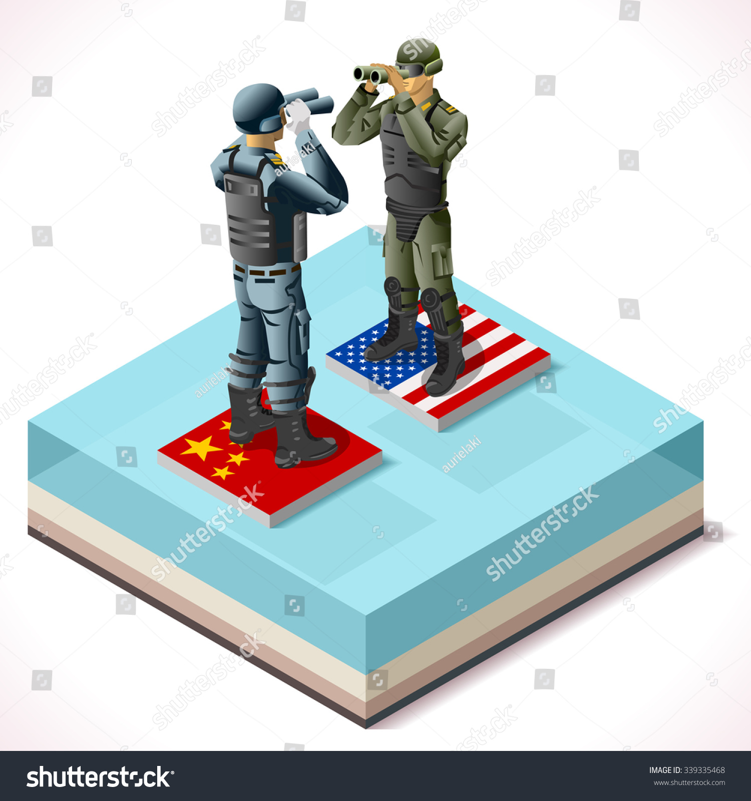 Isometric Militar Confrontation Usa Vs China Stock Vector Royalty Free Isometric Militar Confrontation Usa Vs China Stock Vector Royalty Free