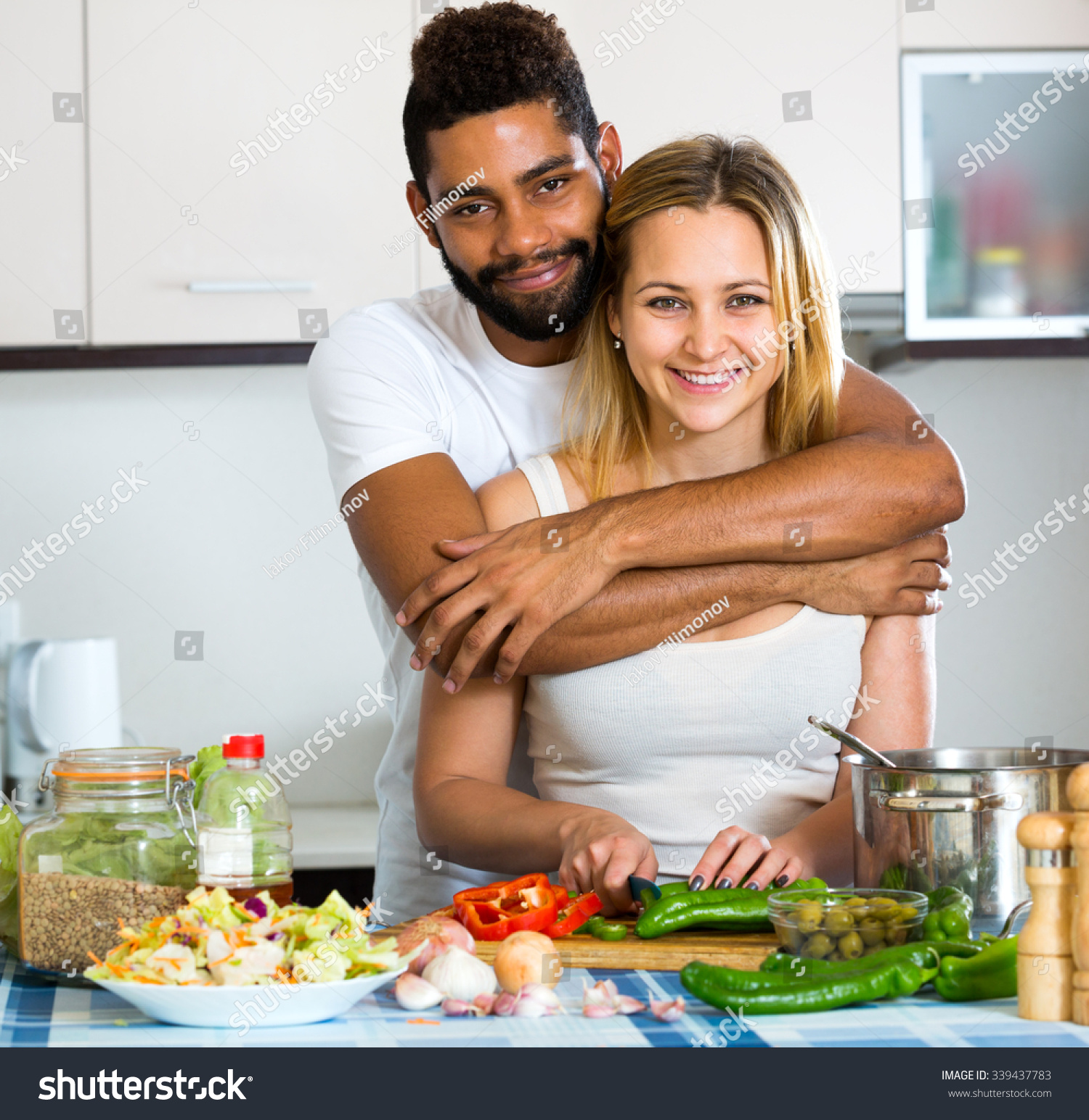 Positive Black Husband Helping White