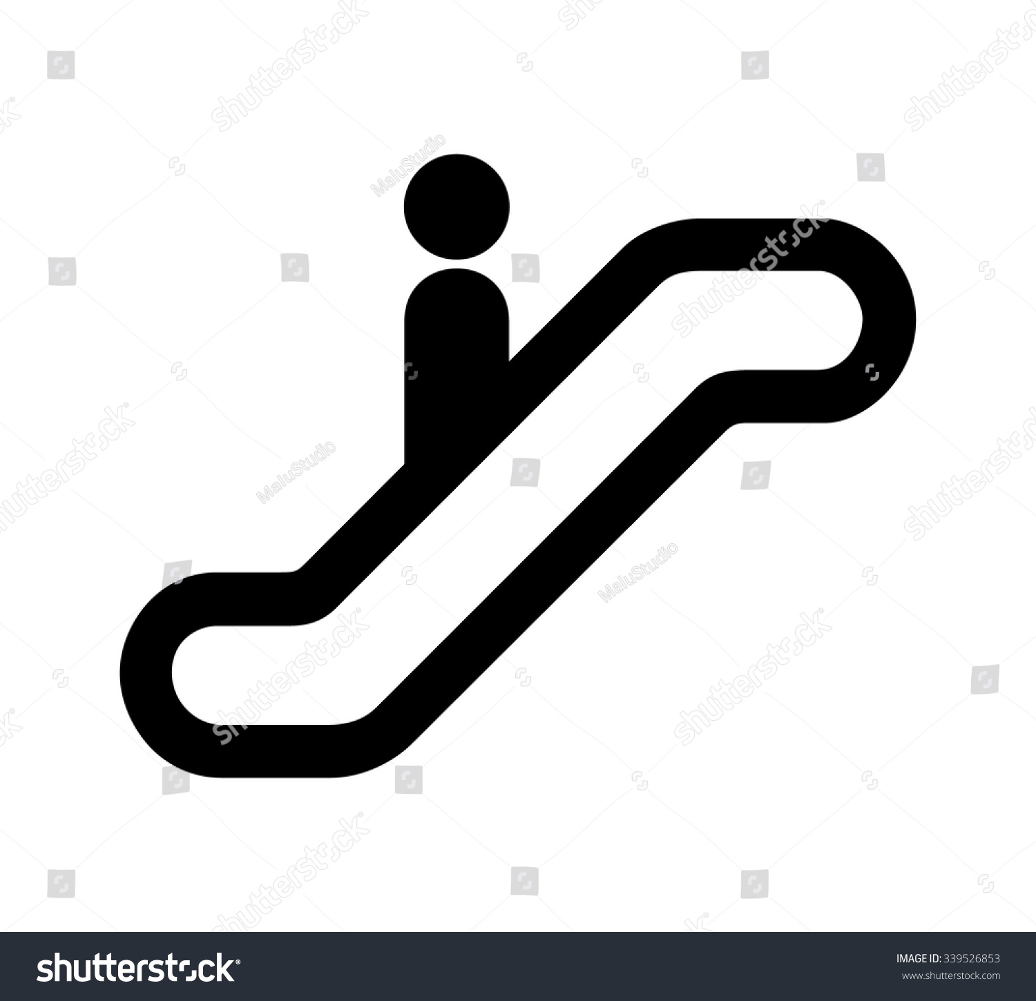 Escalator Icon Vector Illustration Stock Vector (Royalty Free ...