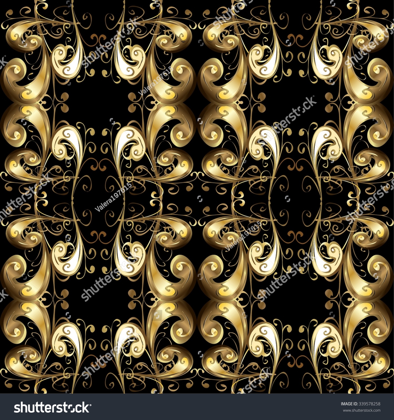 Abstract Beautiful Background Royal Damask Ornament Stock Vector Royalty Free 339578258 6203