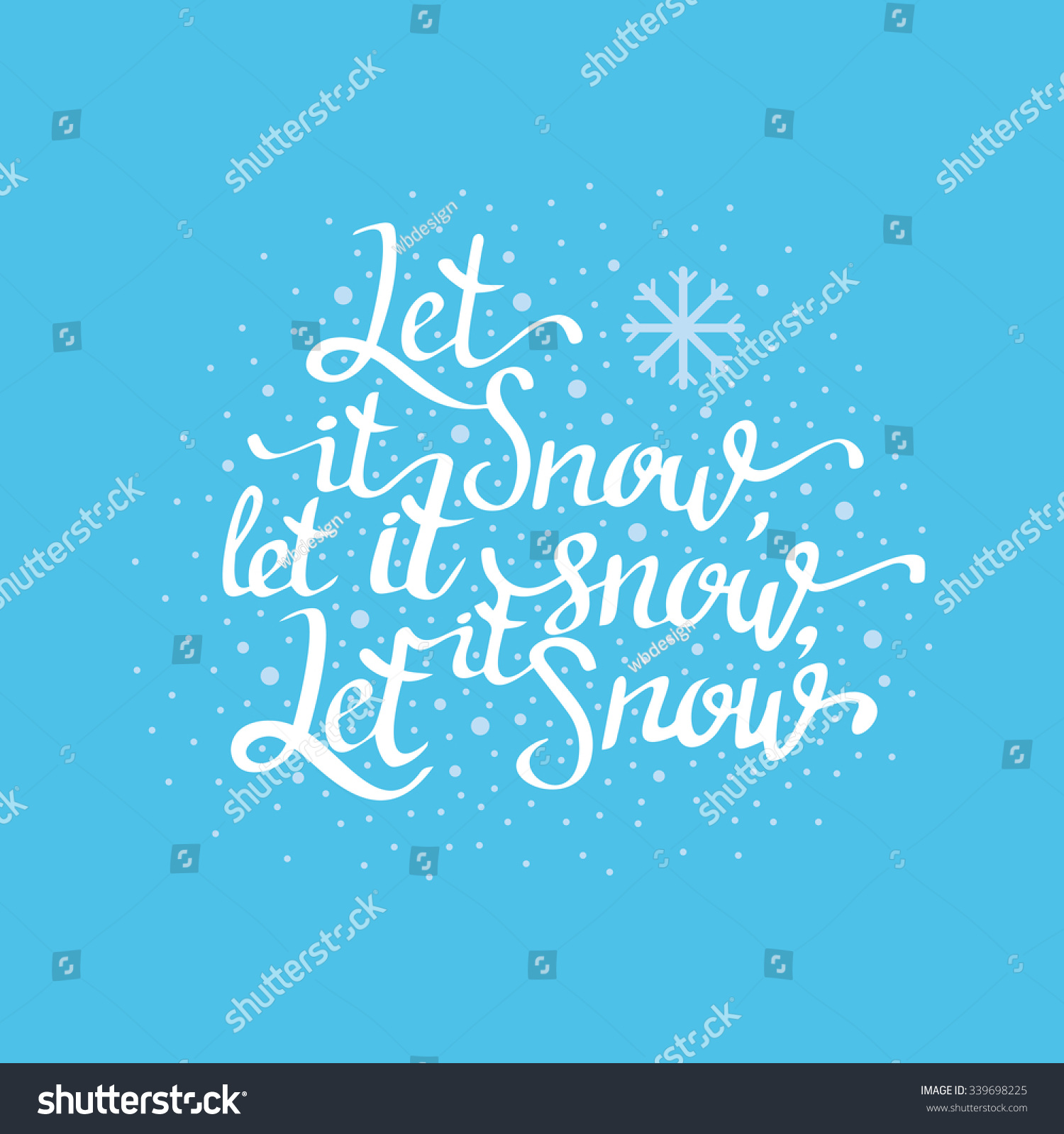 Let Snow Design Greeting Card Flyer Stock Vector (Royalty Free ...