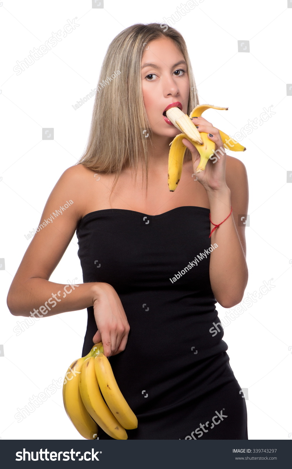 Beautiful Sexy Blonde Girl Banana Foto de stock 339743297 Shutterstock