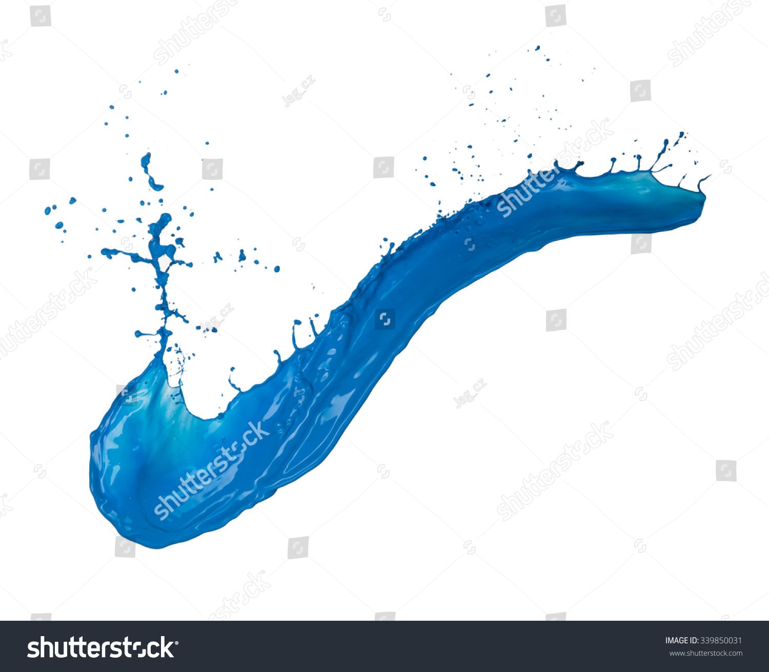 Blue Paint Splash Isolated On White Stock Photo 339850031 | Shutterstock