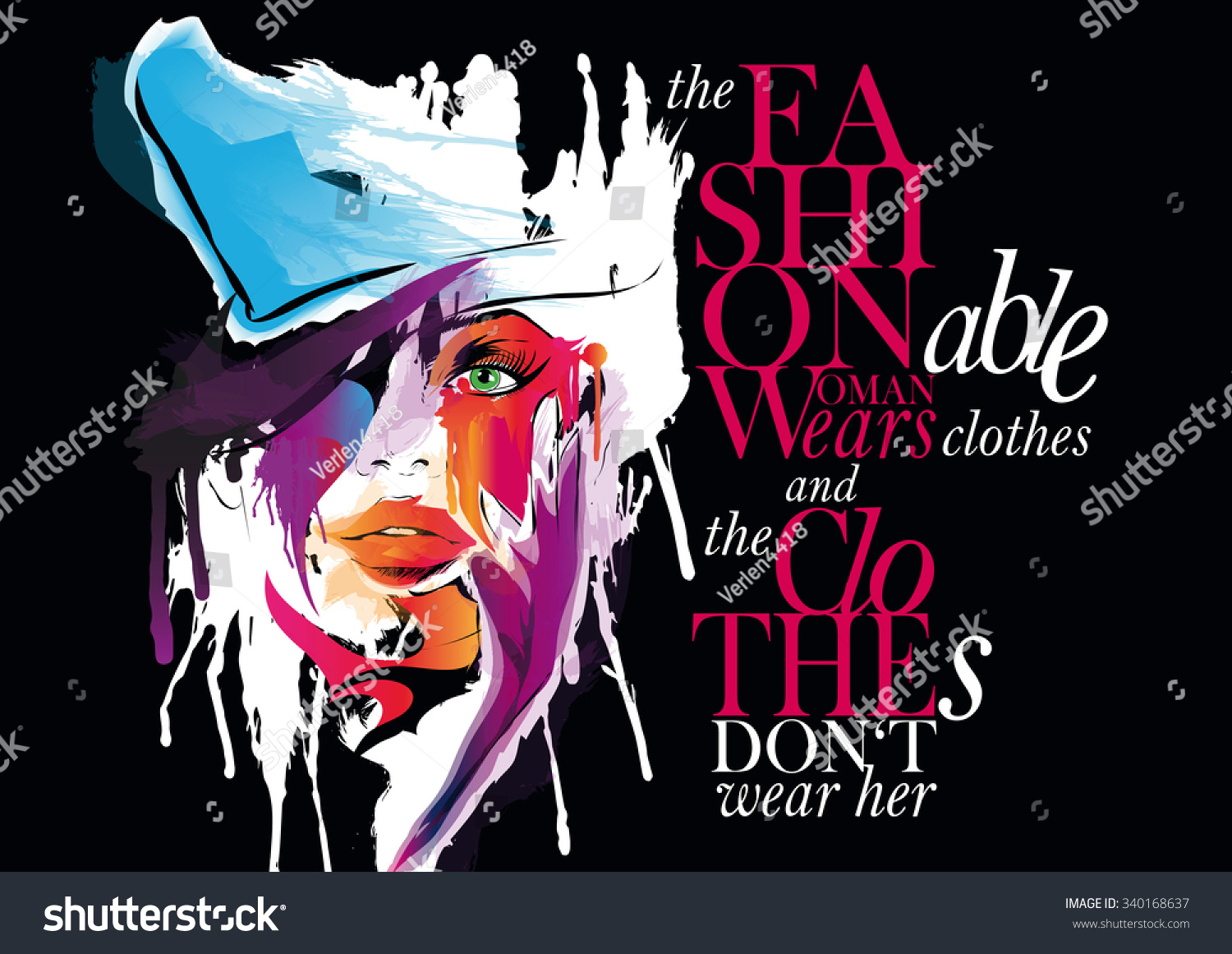 Fashion Illustration Woman Quote Stock Vector Royalty Free 340168637 Shutterstock