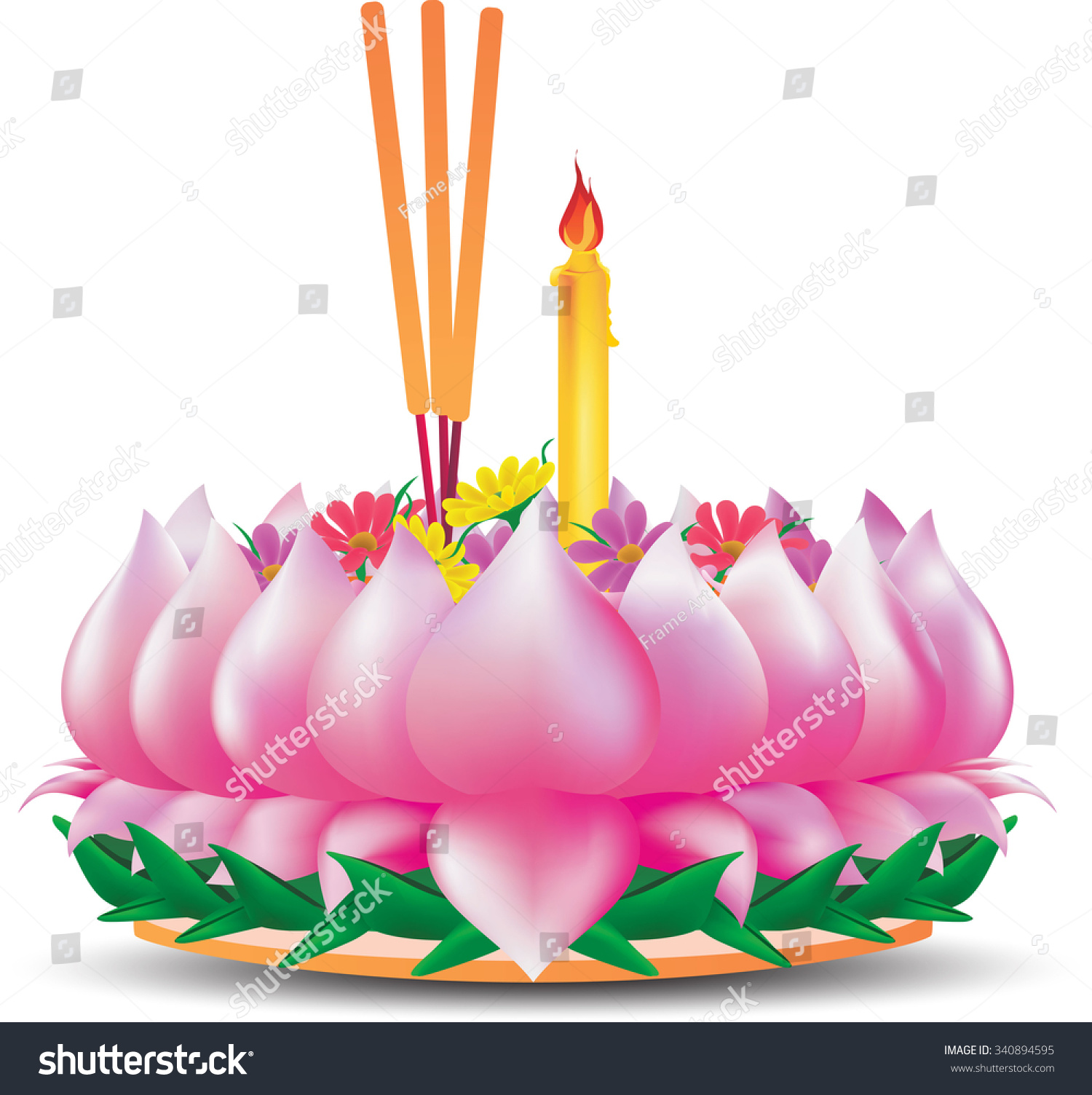 loi krathong clipart of flowers