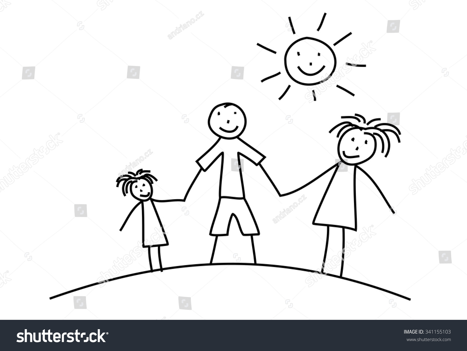 Схематичные рисунки счастливая семья