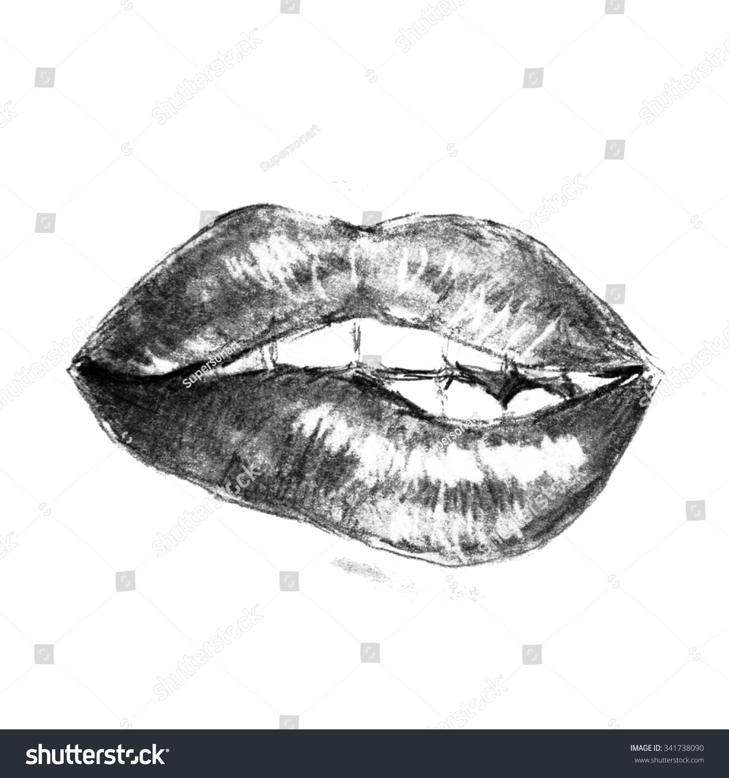 female lips sketch