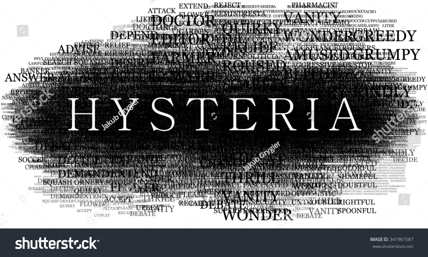 Hysteria Word Stock Illustration 341961587 Shutterstock