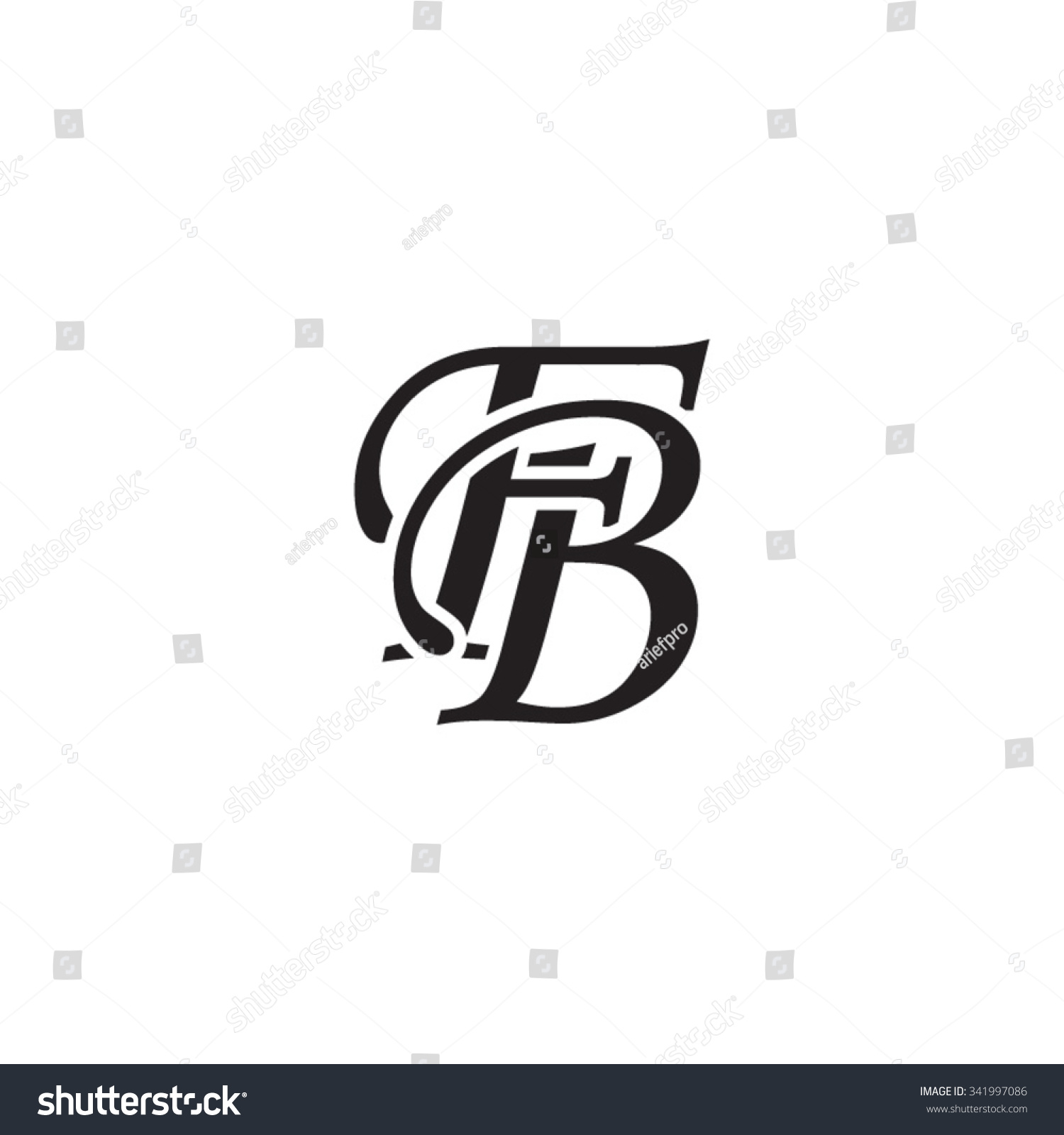 Fb Initial Monogram Logo Vector De Stock Libre De Regalías 341997086 Shutterstock 8243