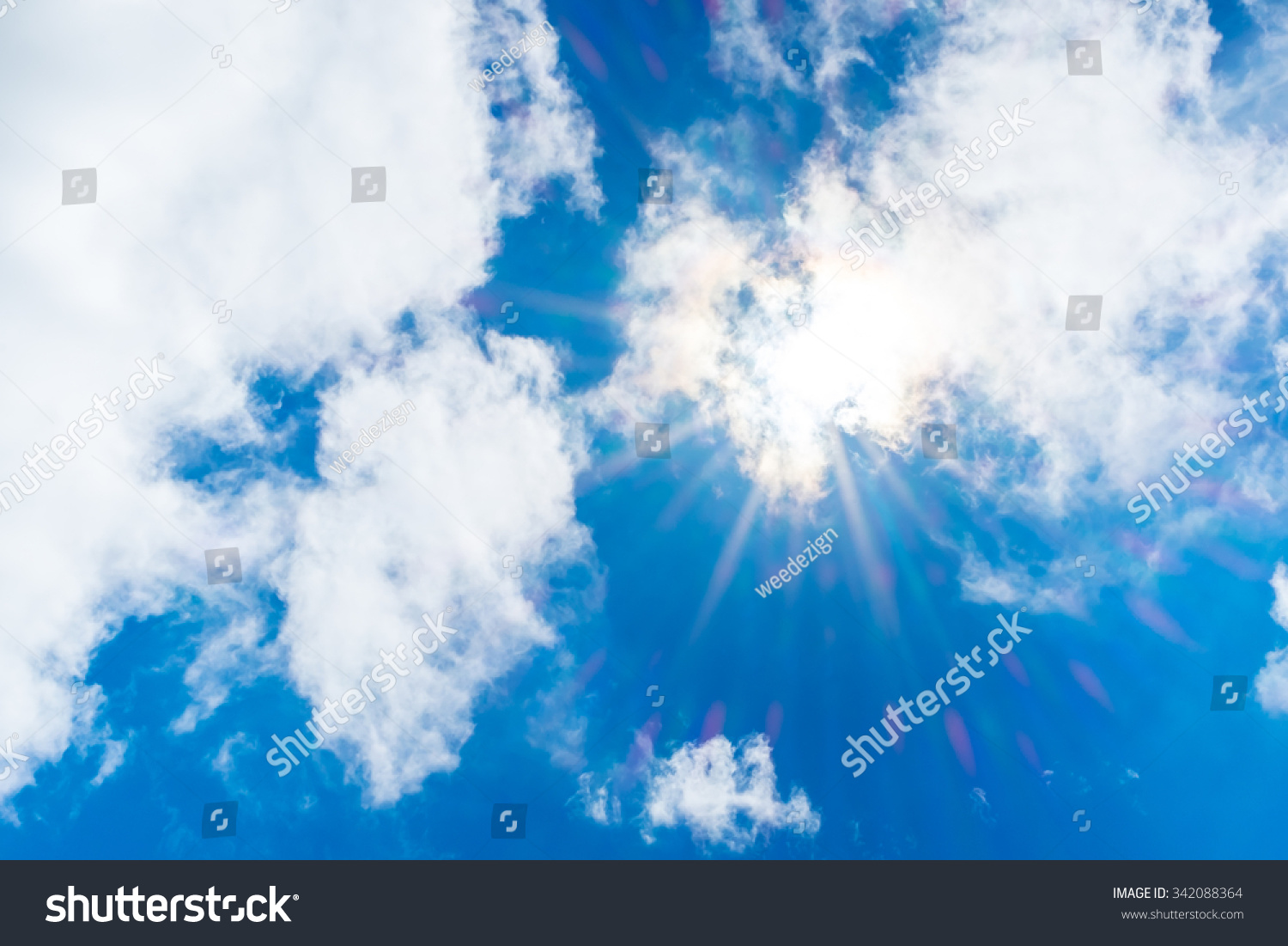 Looking Sun Ray Behind Cloud Light Stock Photo 342088364 | Shutterstock