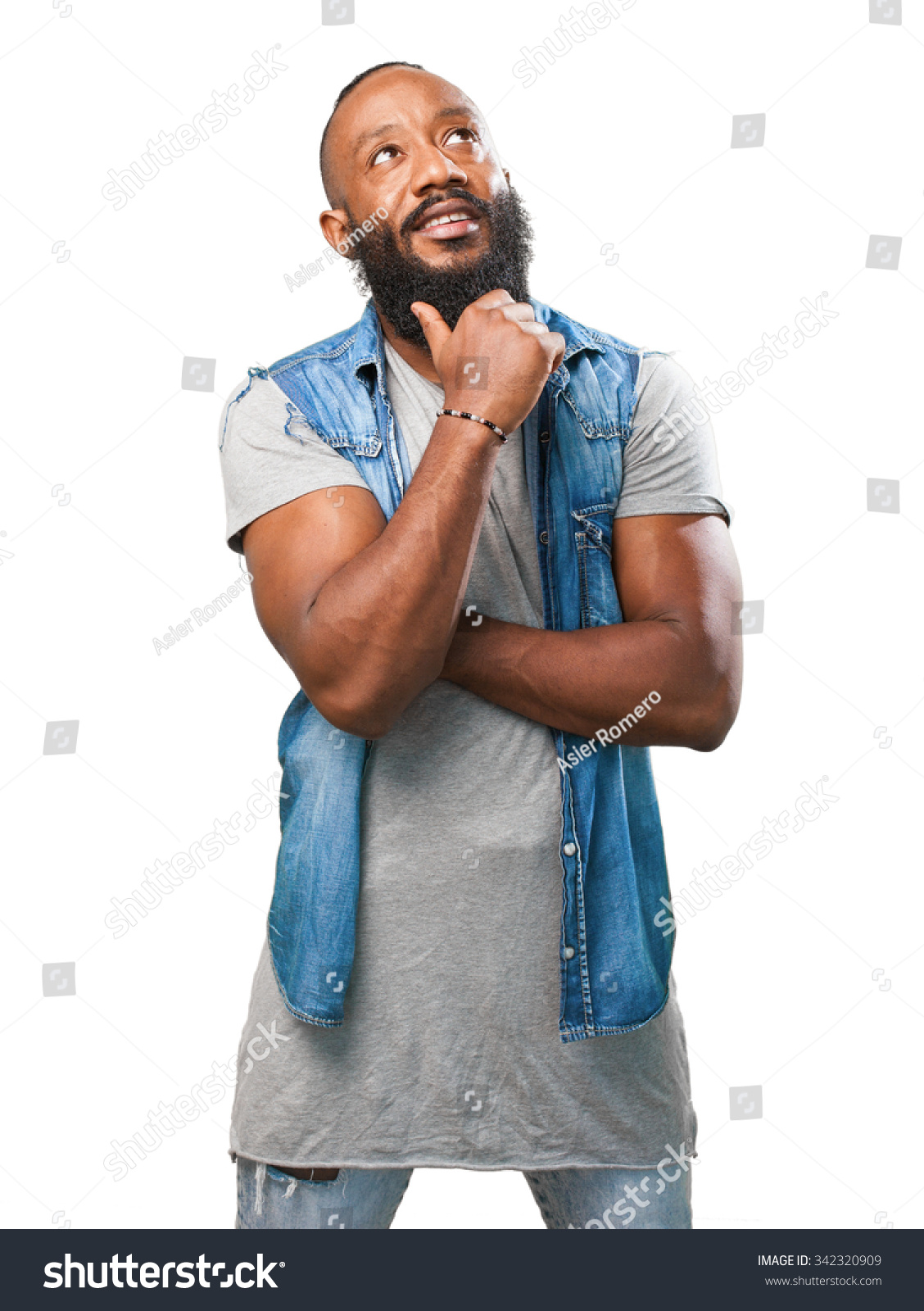 Black Man Thinking Stock Photo 342320909 | Shutterstock