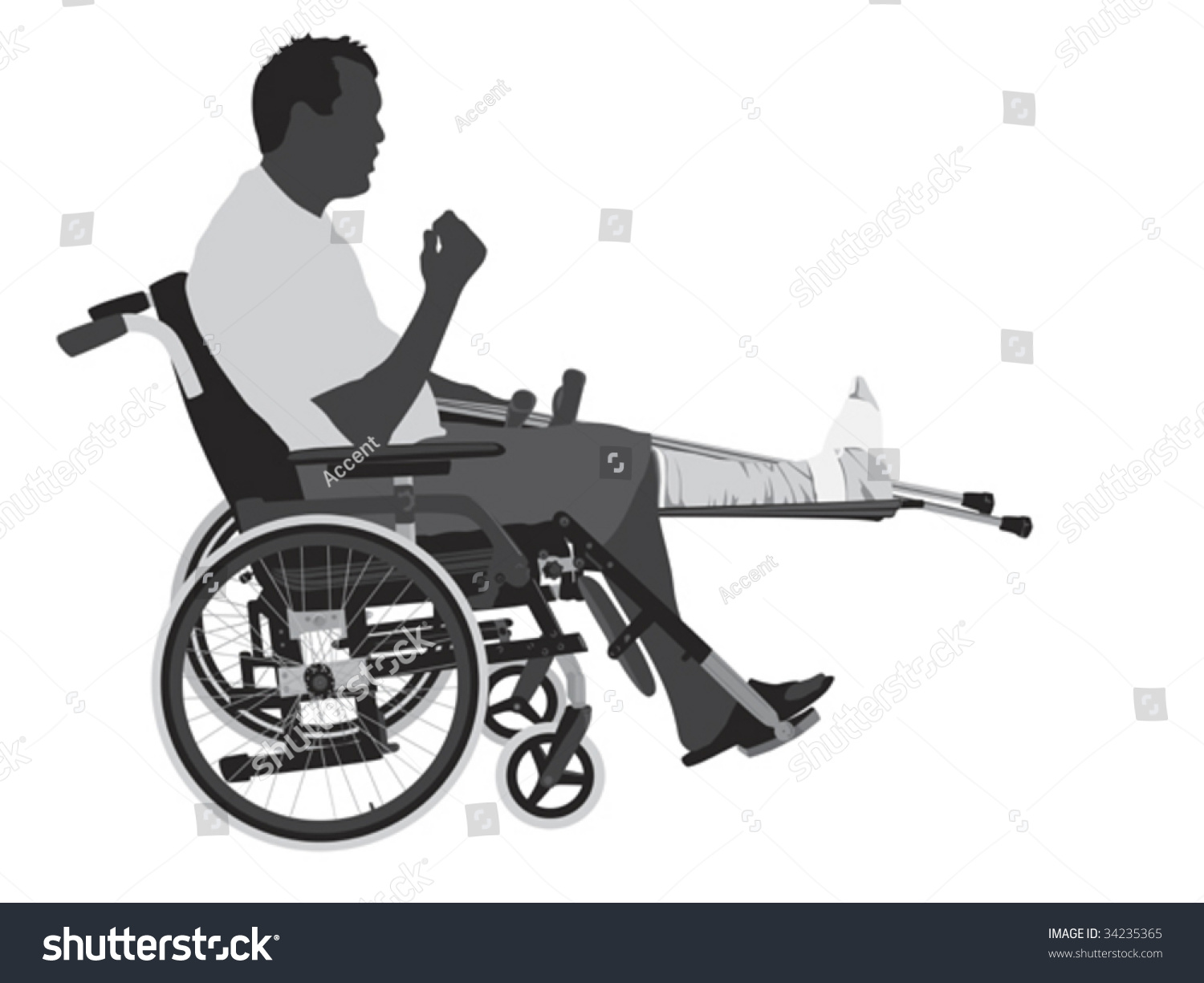 Инвалидная коляска для сломанной ноги