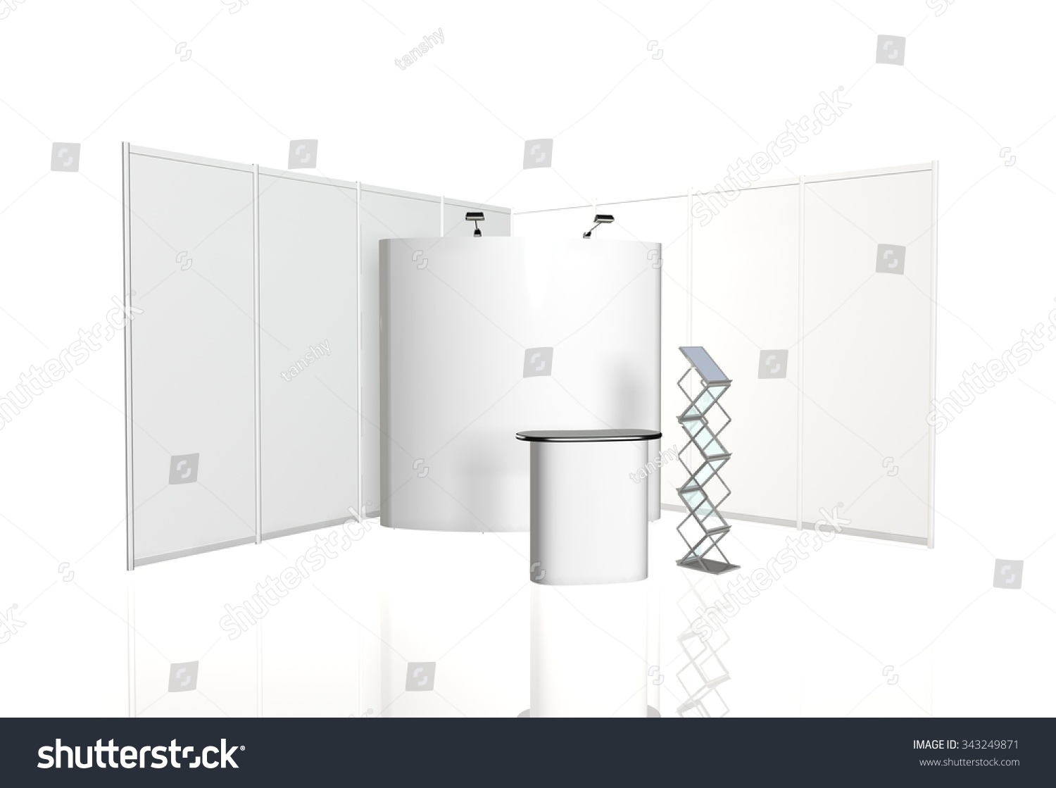 Trade Exhibition Stand Exhibition Stand Round Stock Illustration ...