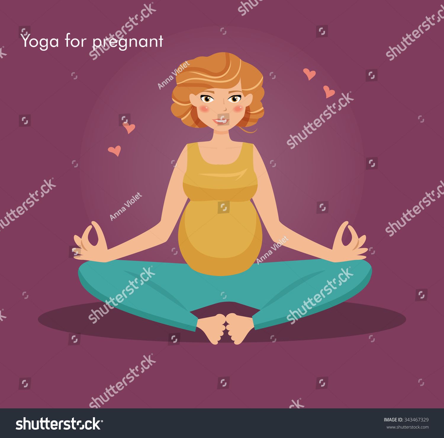 Yoga Pregnant Women Vector Isolated Illustration Stock Vector Royalty Free 343467329 