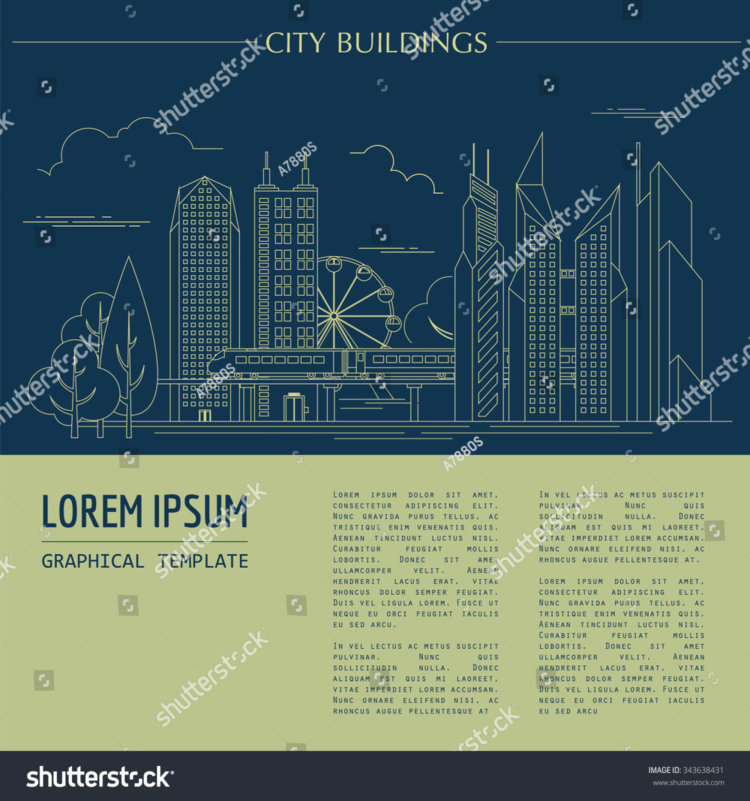 Great City Map Creator Outline Version Stock Vector Royalty Free   Stock Vector Great City Map Creator Outline Version House Constructor House Cafe Restaurant Shop 343638431 