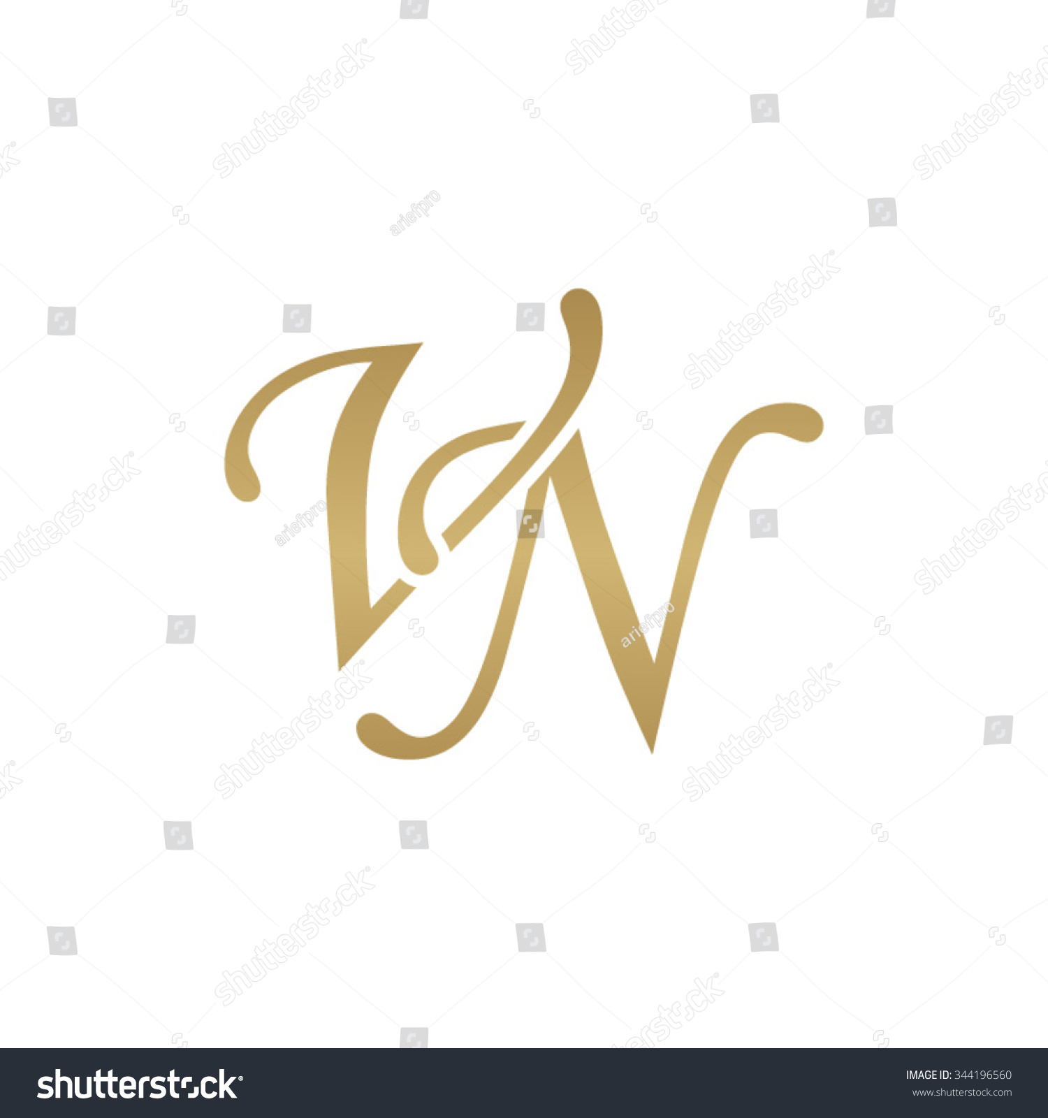 Vn Initial Monogram Logo