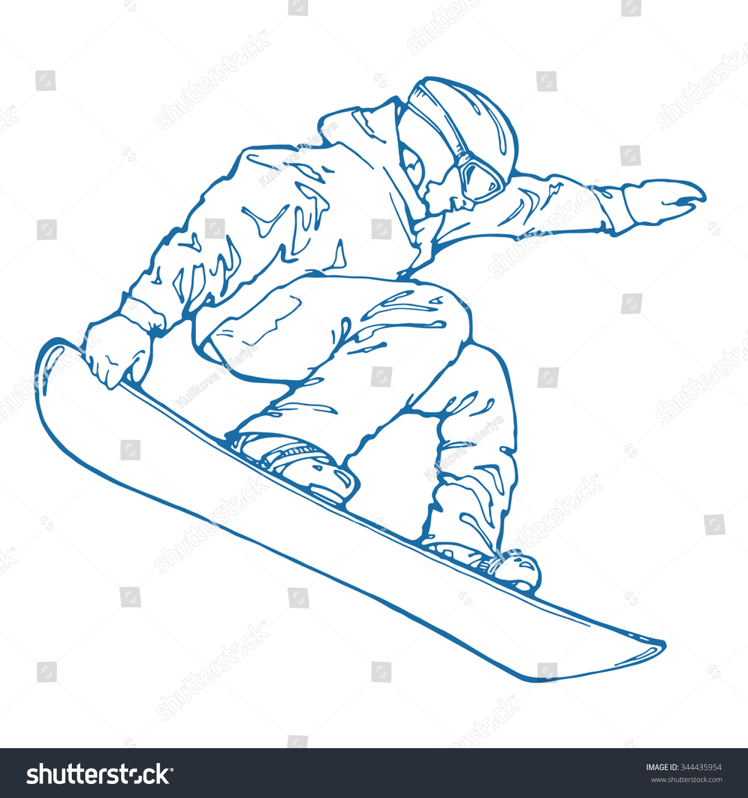 Сноубордист контур