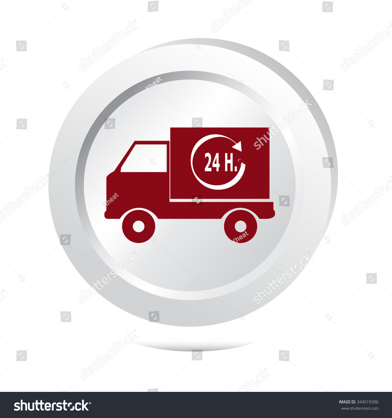 Delivery Button Icon Vector Illustration Stock Vector (Royalty Free ...