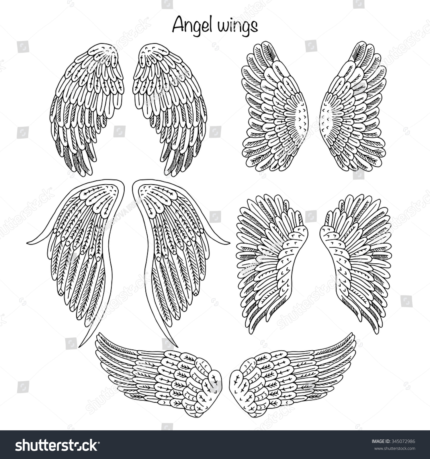 Шаблон Крылья ангела вафельная