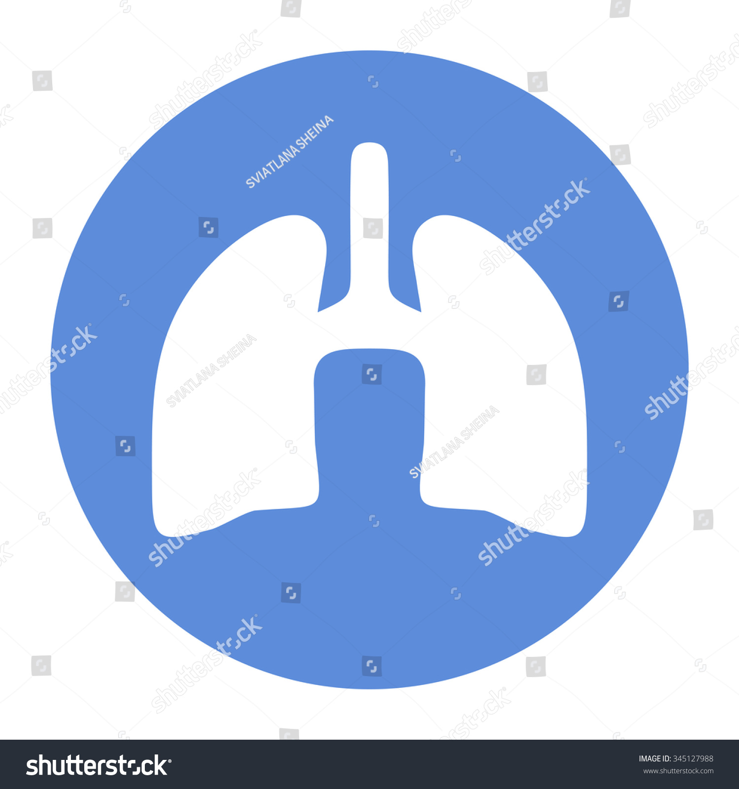 Human Organs Lungs Icon Stock Vector (Royalty Free) 345127988 ...