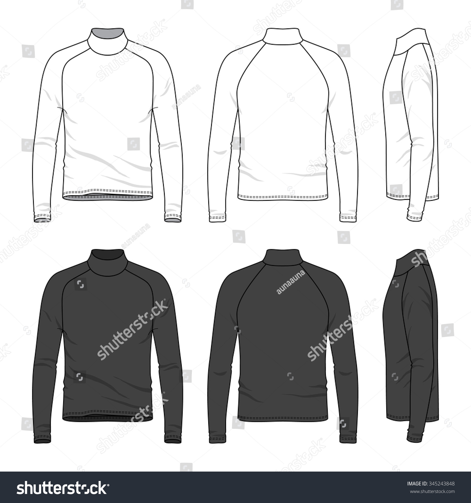 Mens Clothing Set White Black Colors Stock Vector (Royalty Free ...