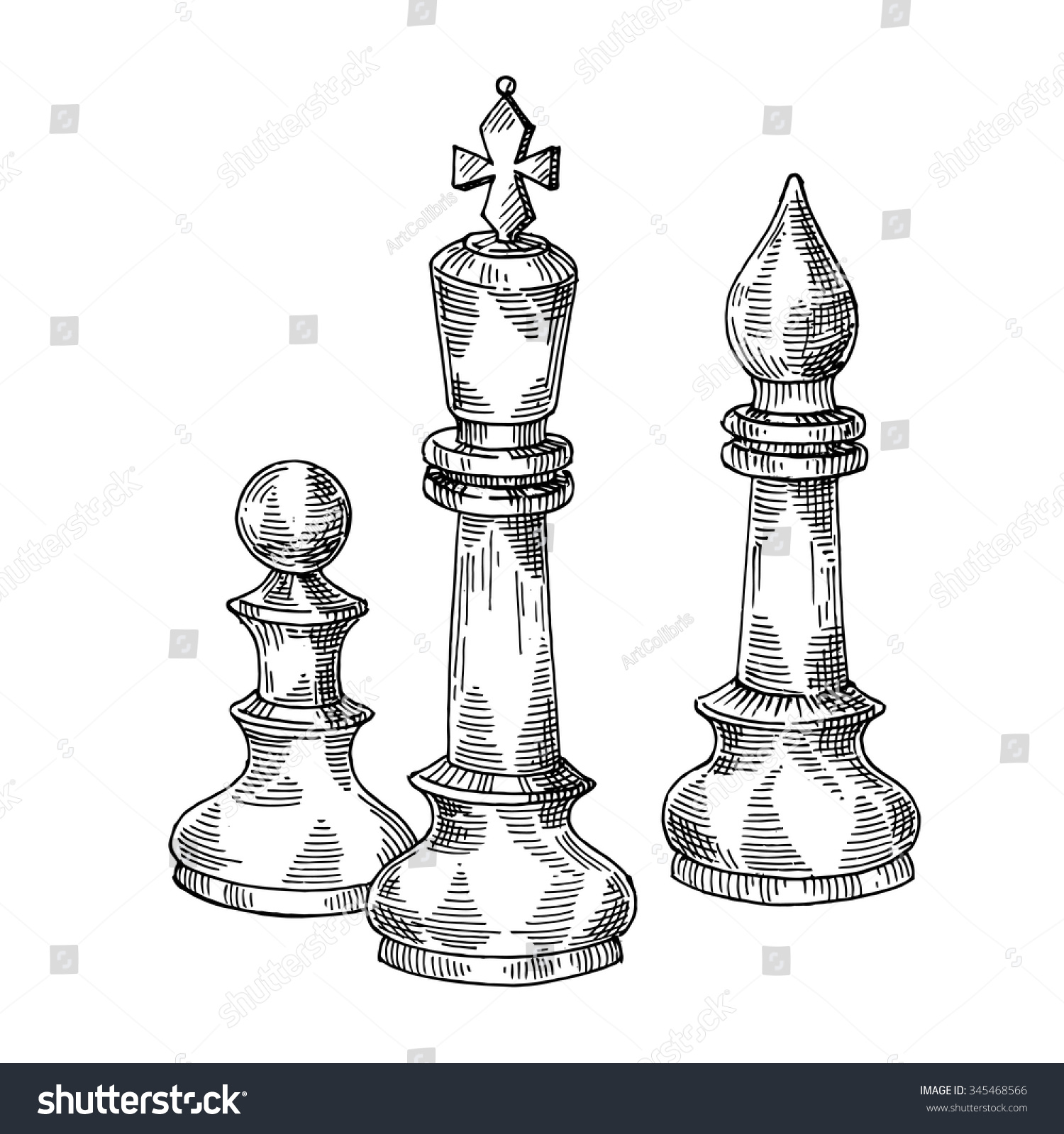 Шахматные фигуры рисунок в высоком качестве